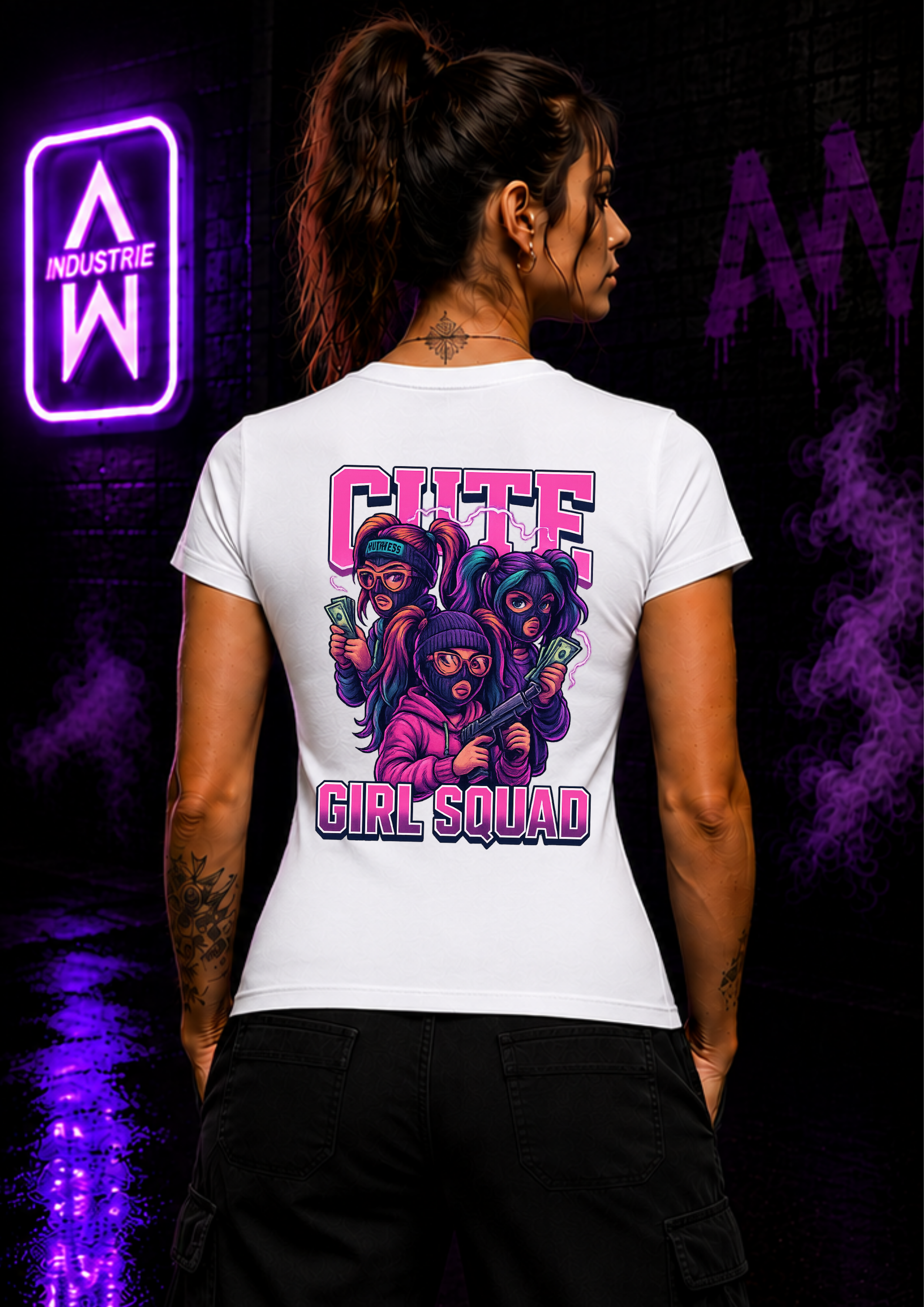 Art Worx Industrie CUTE GIRL SQUAD – Heavy Cotton T-Shirt (Damen)