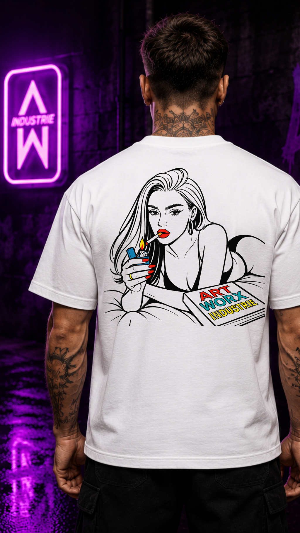 Art Worx Industrie POP ART GIRL – Heavy Cotton T-Shirt (Herren)