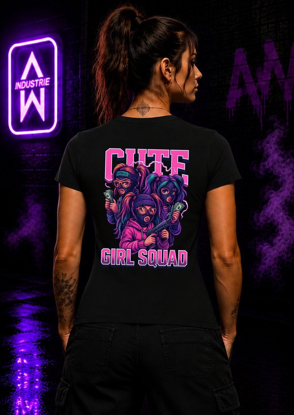 Art Worx Industrie CUTE GIRL SQUAD – Heavy Cotton T-Shirt (Damen)