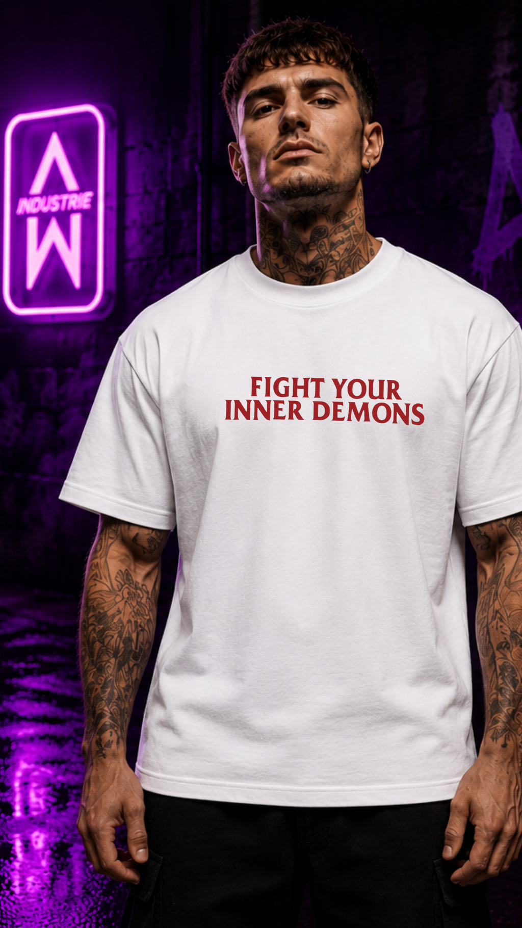 Art Worx Industrie FIGHT YOUR DEMONS – Heavy Cotton T-Shirt (Herren)