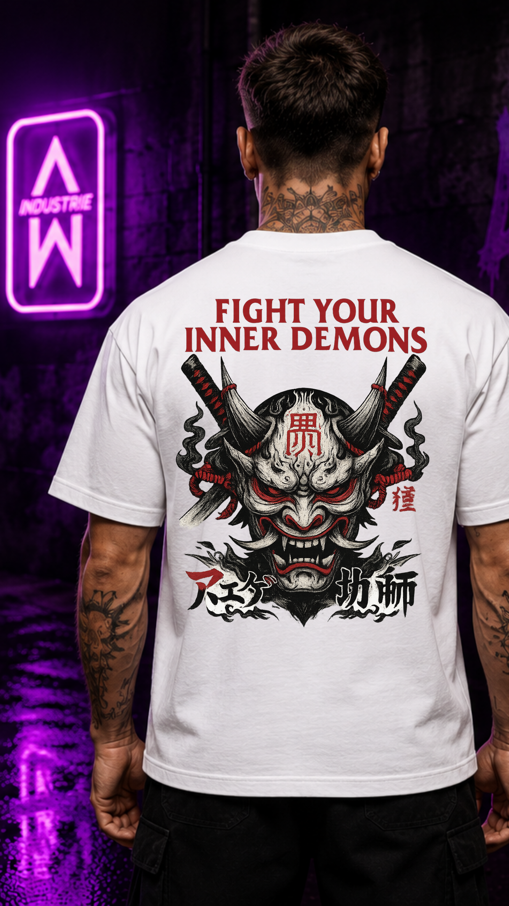 Art Worx Industrie FIGHT YOUR DEMONS – Heavy Cotton T-Shirt (Herren)