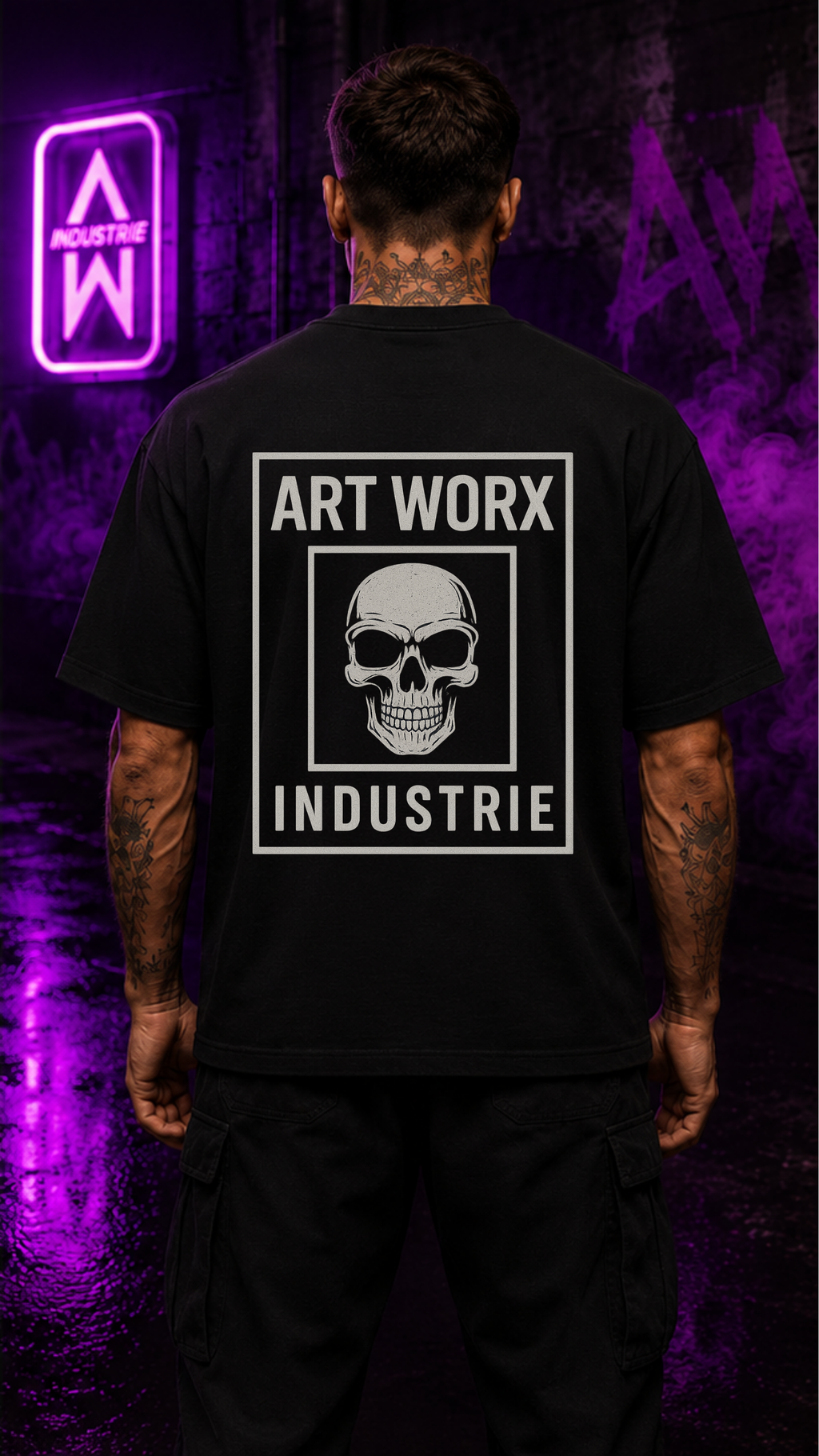 Art Worx Industrie SKULL HEAD – Heavy Cotton T-Shirt (Herren)