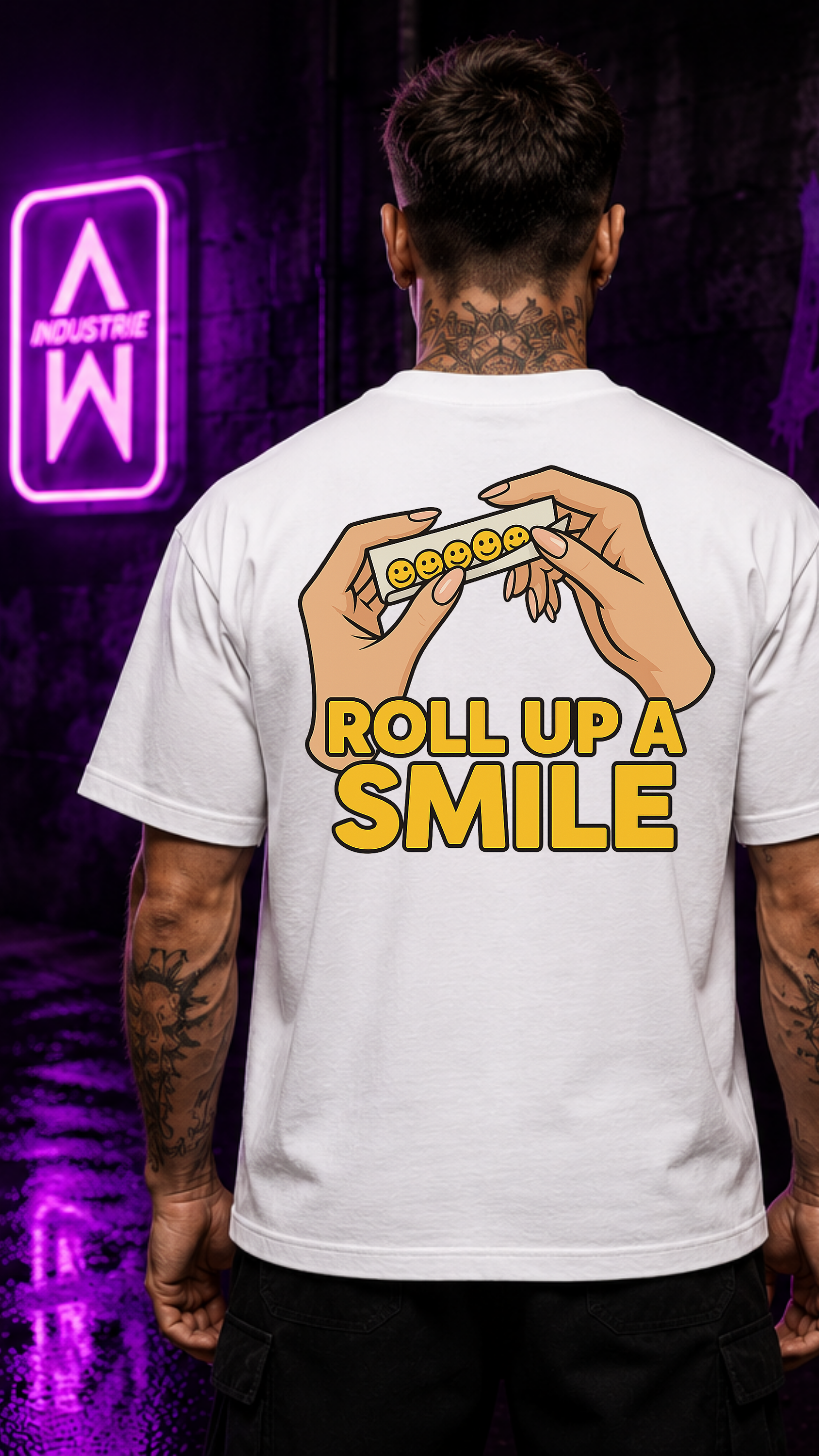 Art Worx Industrie ROLL UP A SMILE – Heavy Cotton T-Shirt (Herren)