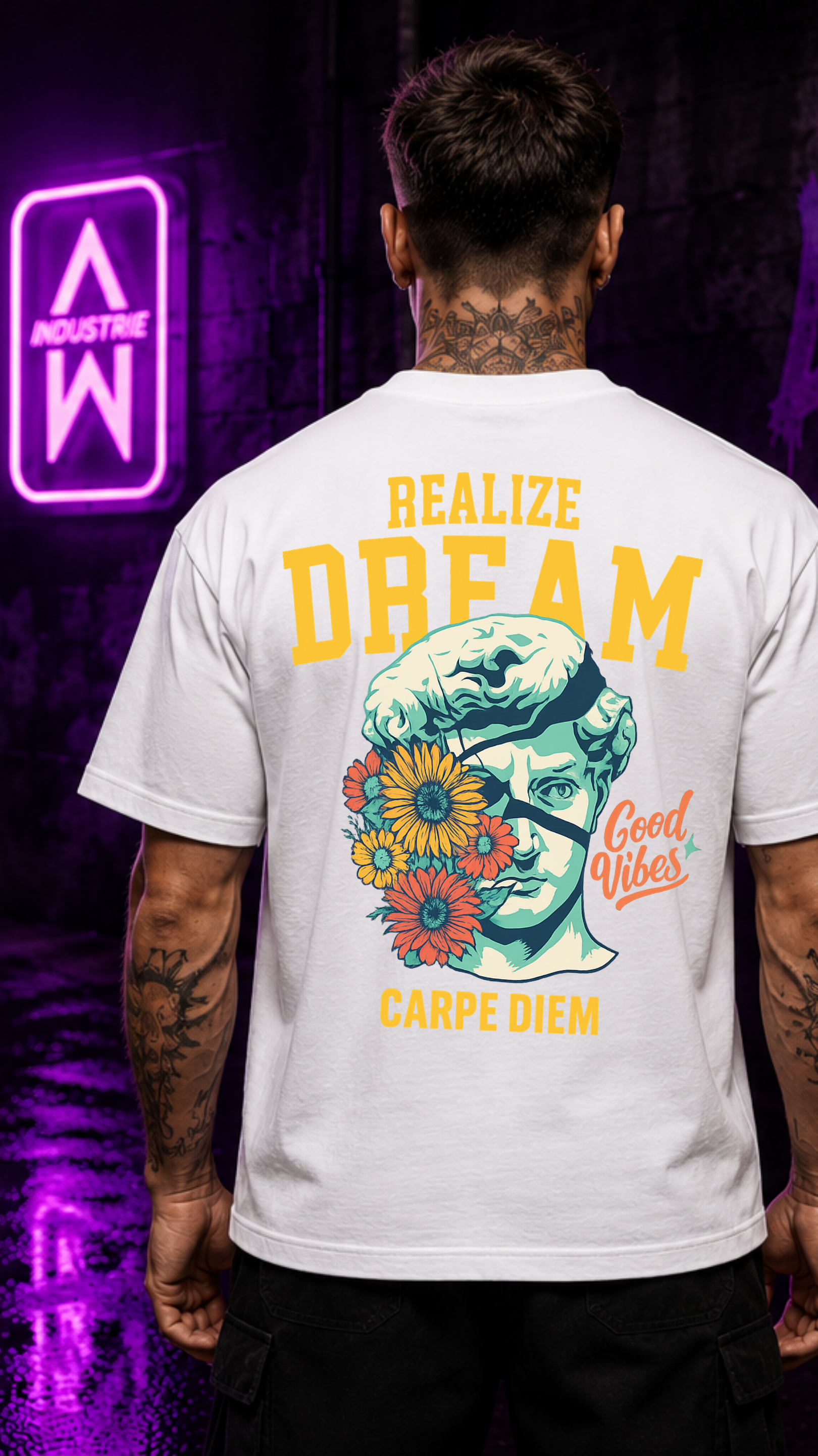Art Worx Industrie REALIZE DREAM – Heavy Cotton T-Shirt (Herren)