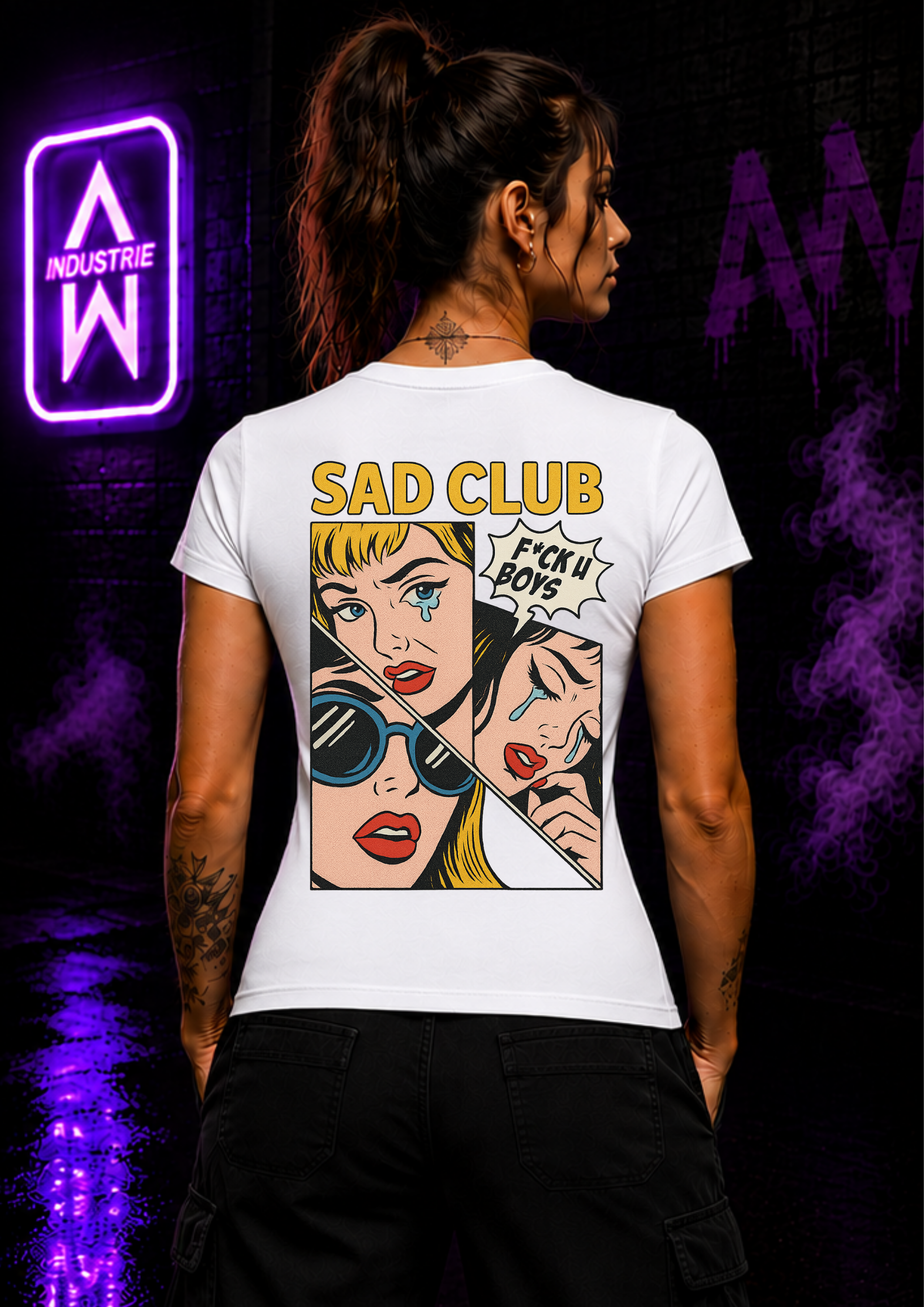 Art Worx Industrie SAD CLUB – Heavy Cotton T-Shirt (Damen)  .