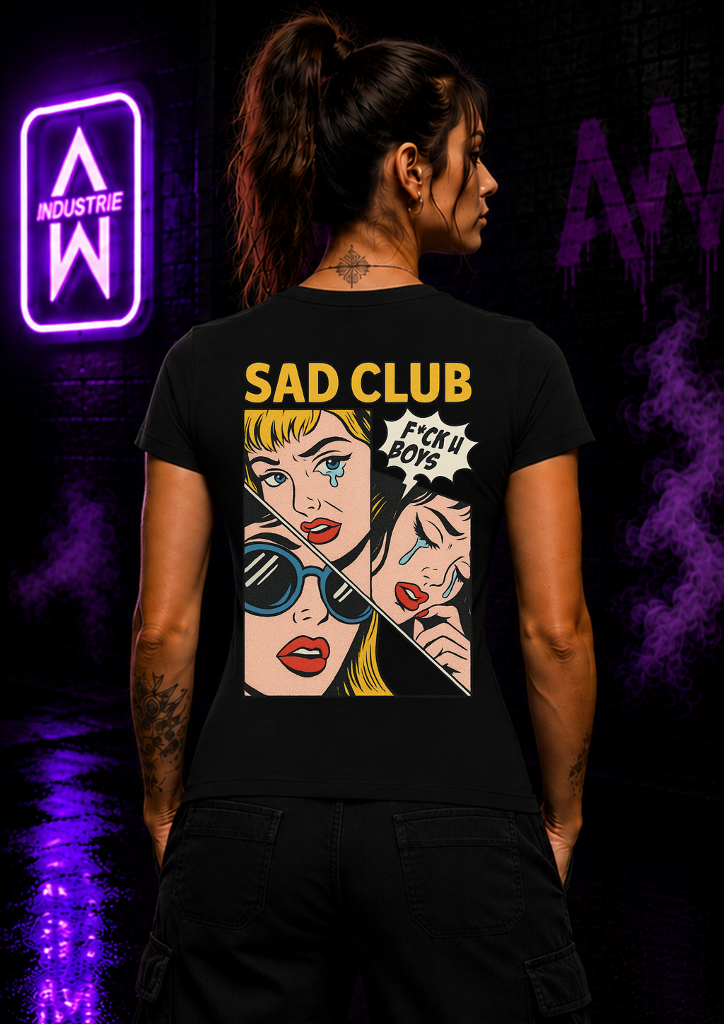 Art Worx Industrie SAD CLUB – Heavy Cotton T-Shirt (Damen)  .