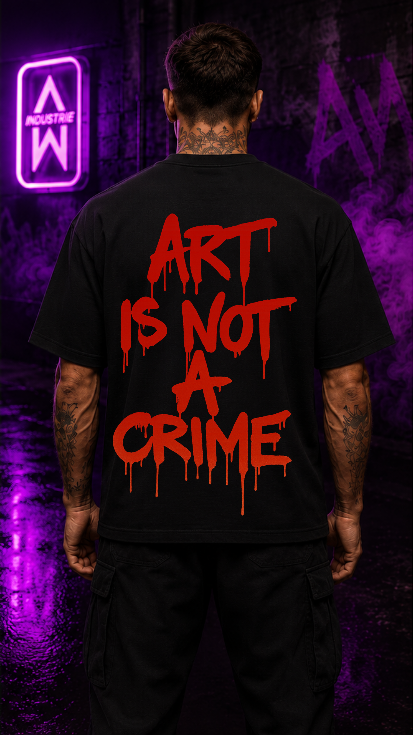 Art Worx Industrie ART IS NOT A CRIME – Heavy Cotton T-Shirt (Herren)