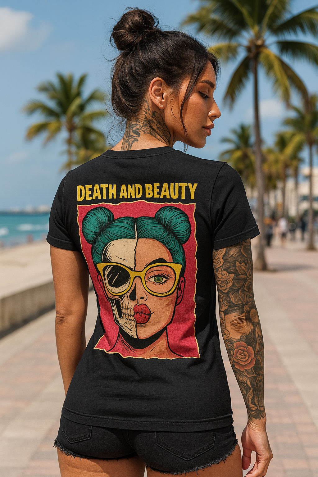 Art Worx Industrie DEATH AND BEAUTY  – Heavy Cotton T-Shirt (Damen)