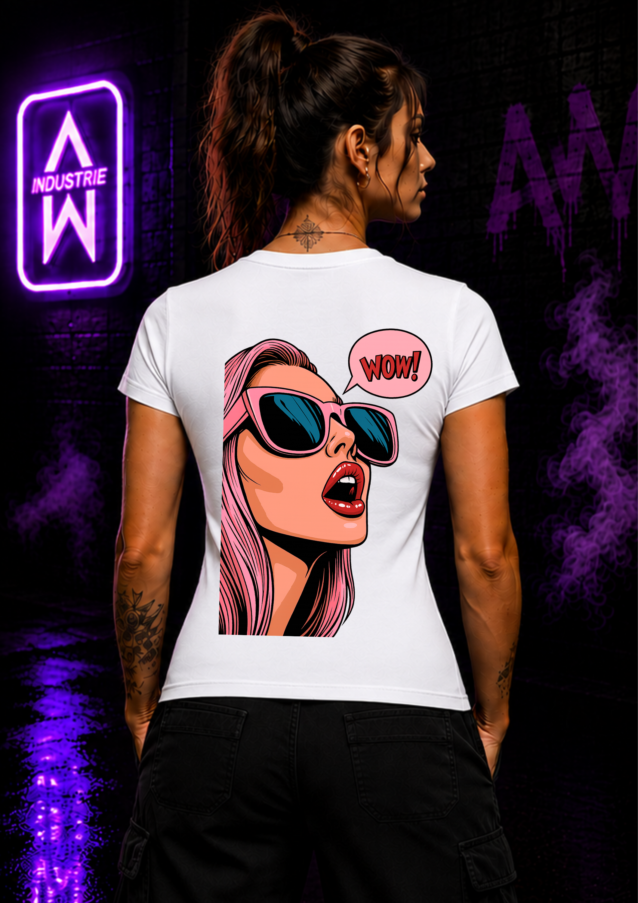 Art Worx Industrie POP ART WOW!  – Heavy Cotton T-Shirt (Damen)