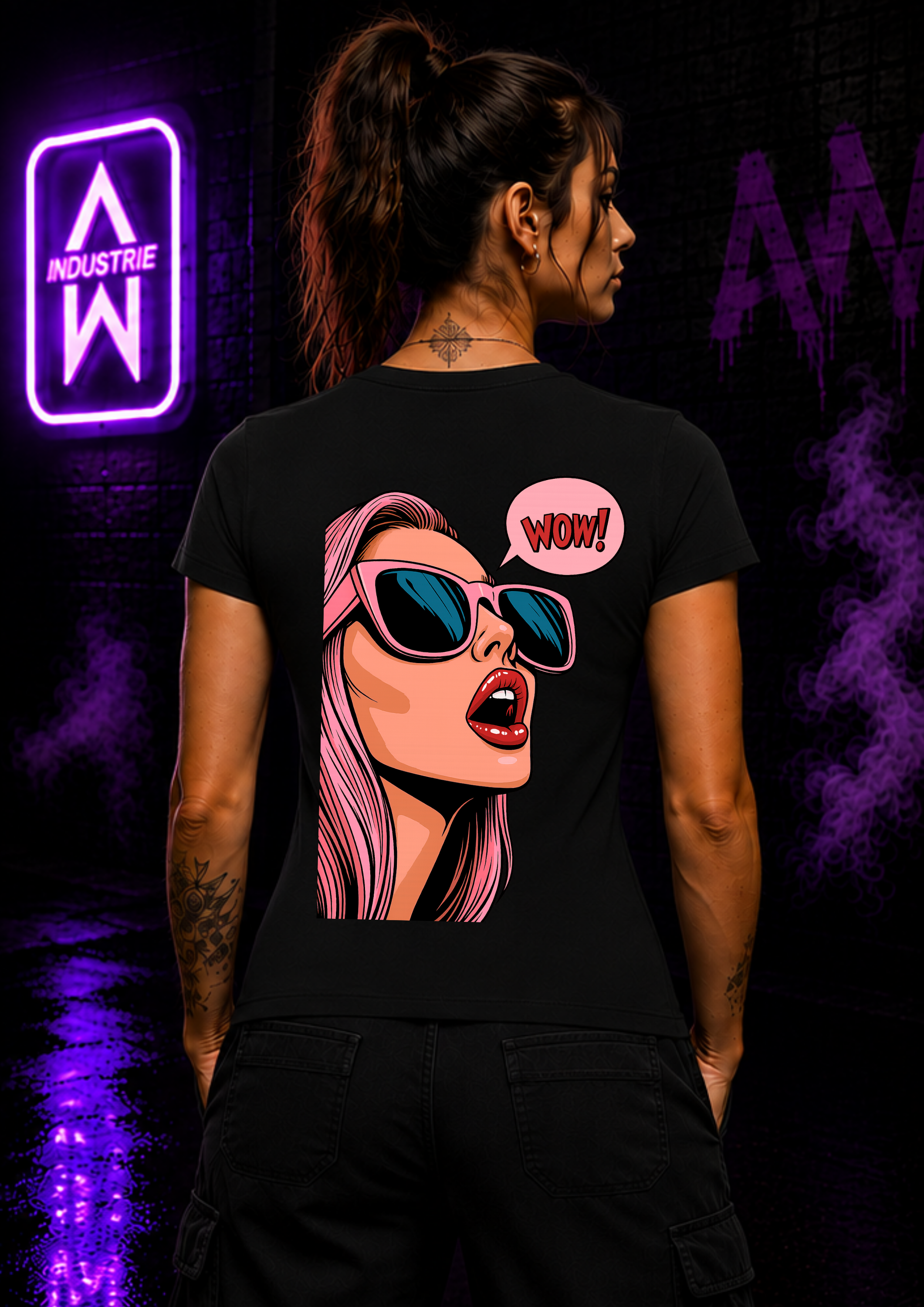 Art Worx Industrie POP ART WOW!  – Heavy Cotton T-Shirt (Damen)