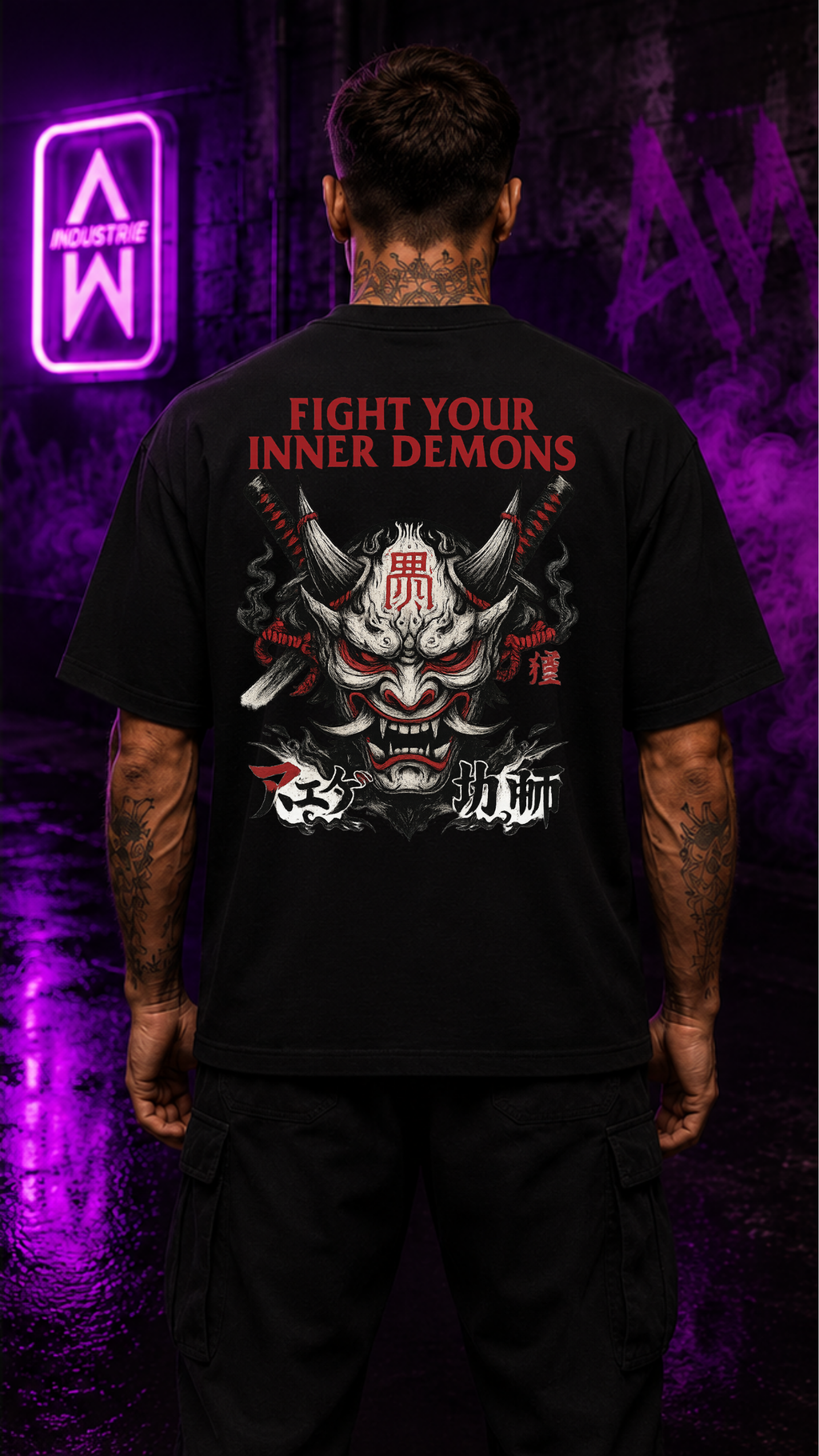 Art Worx Industrie FIGHT YOUR DEMONS – Heavy Cotton T-Shirt (Herren)