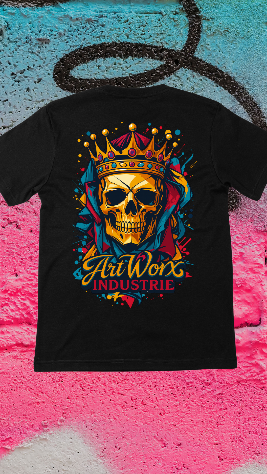 Art Worx Industrie SKULL KING – Heavy Cotton T-Shirt (Herren)