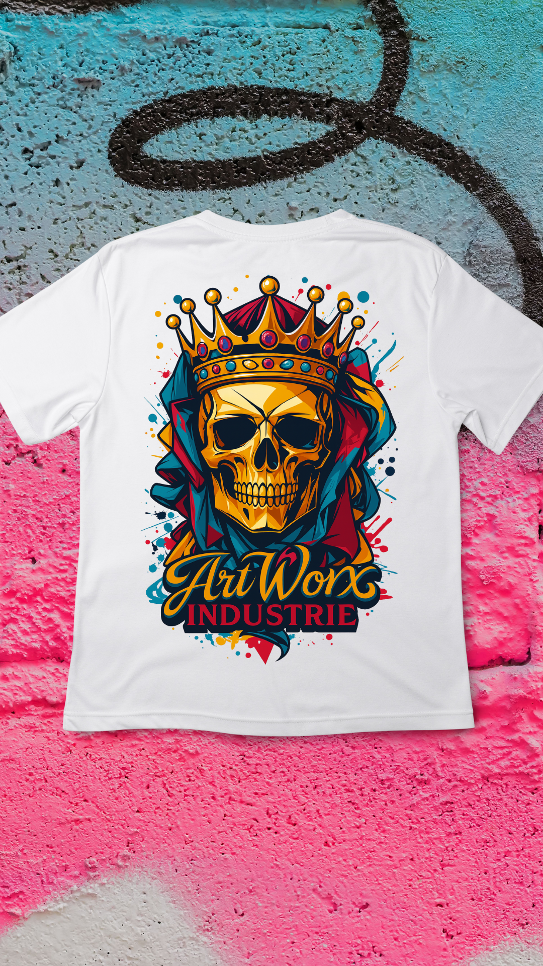 Art Worx Industrie SKULL KING – Heavy Cotton T-Shirt (Herren)