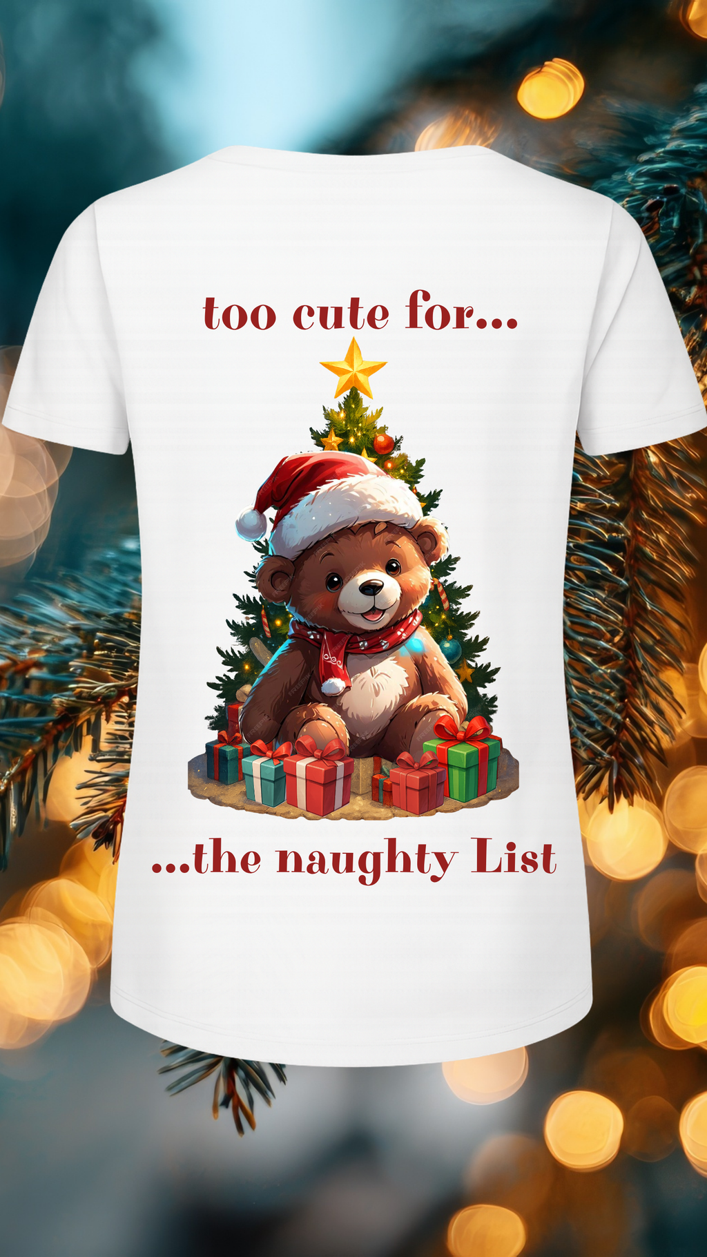 Art Worx Industrie TOO CUTE FOR NAUGHTY LIST – Damen T-Shirt