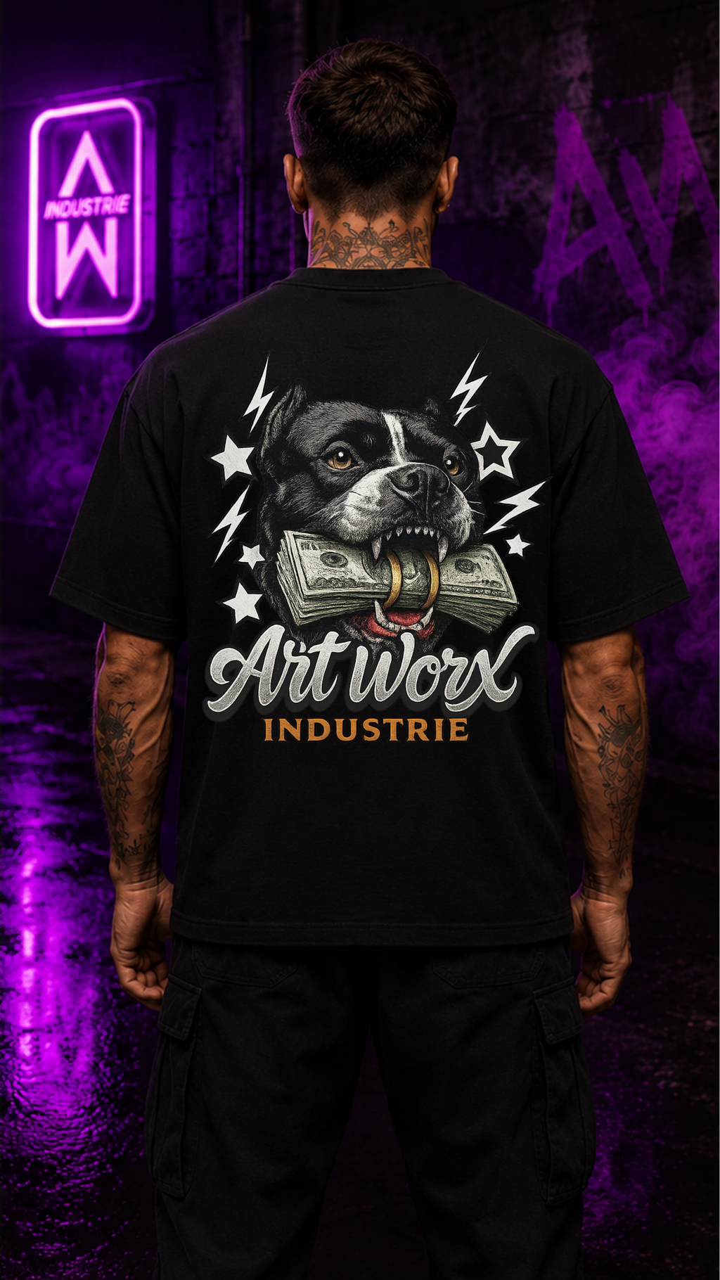 Art Worx Industrie PITBULL MONEY – Heavy Cotton T-Shirt (Herren)