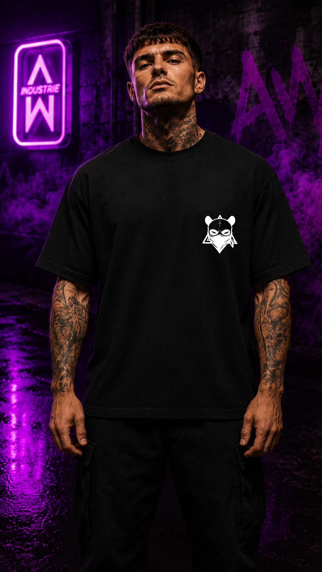 Art Worx Industrie GANGSTER PANDA– Heavy Cotton T-Shirt (Herren)