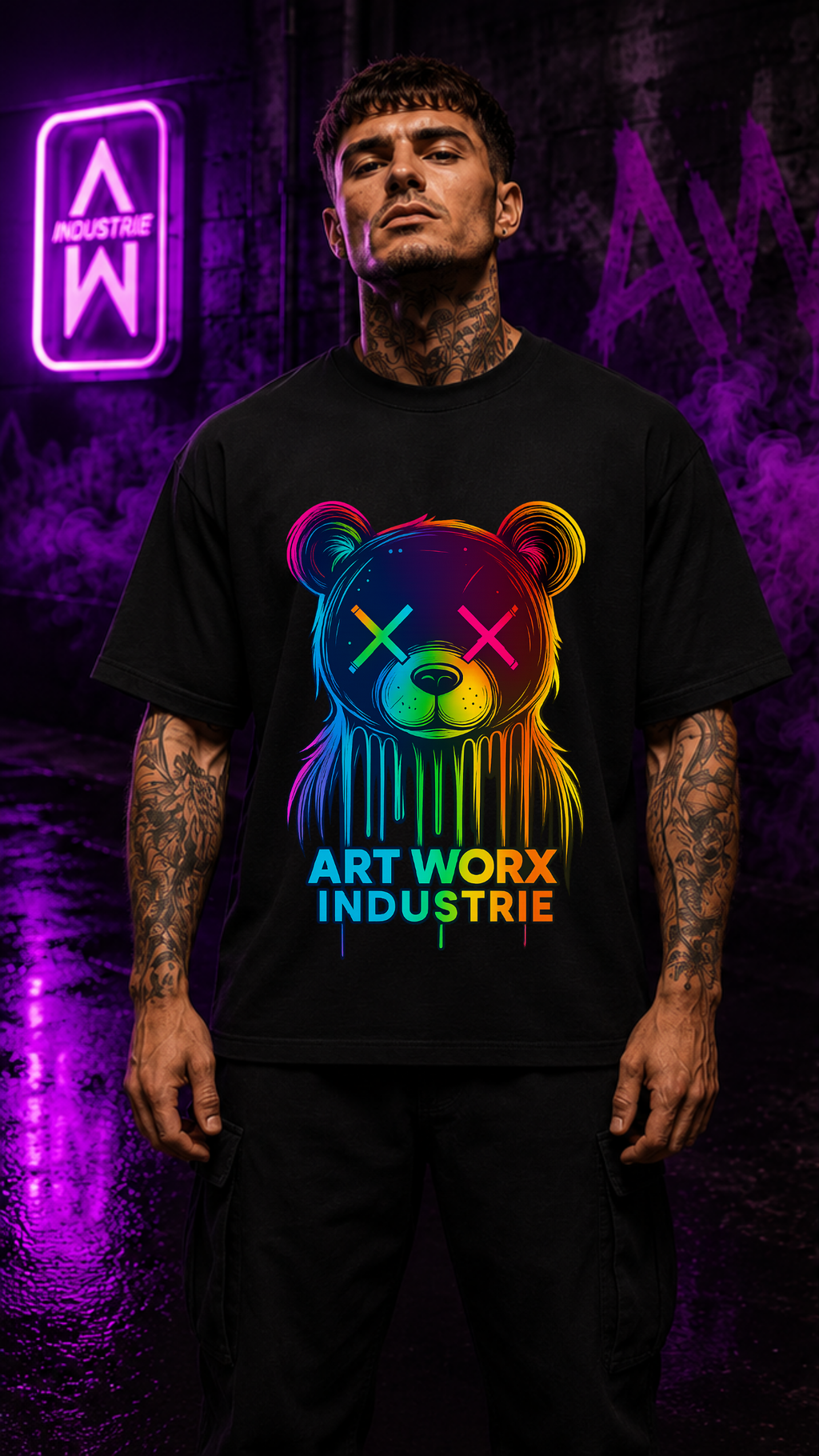 Art Worx Industrie URBAN TEDDY – Heavy Cotton T-Shirt (Herren)