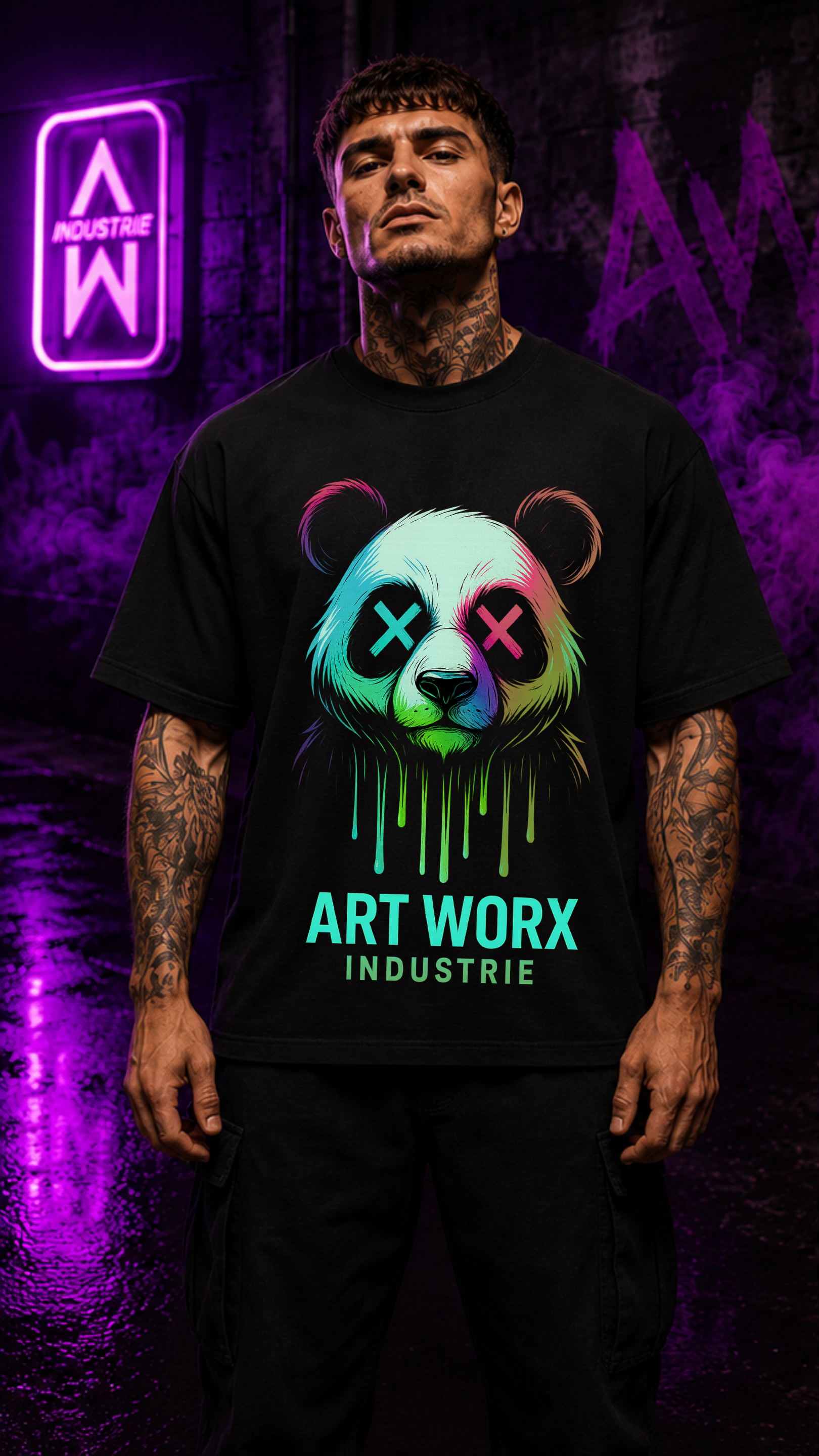 Art Worx Industrie URBAN PANDA – Heavy Cotton T-Shirt (Herren)