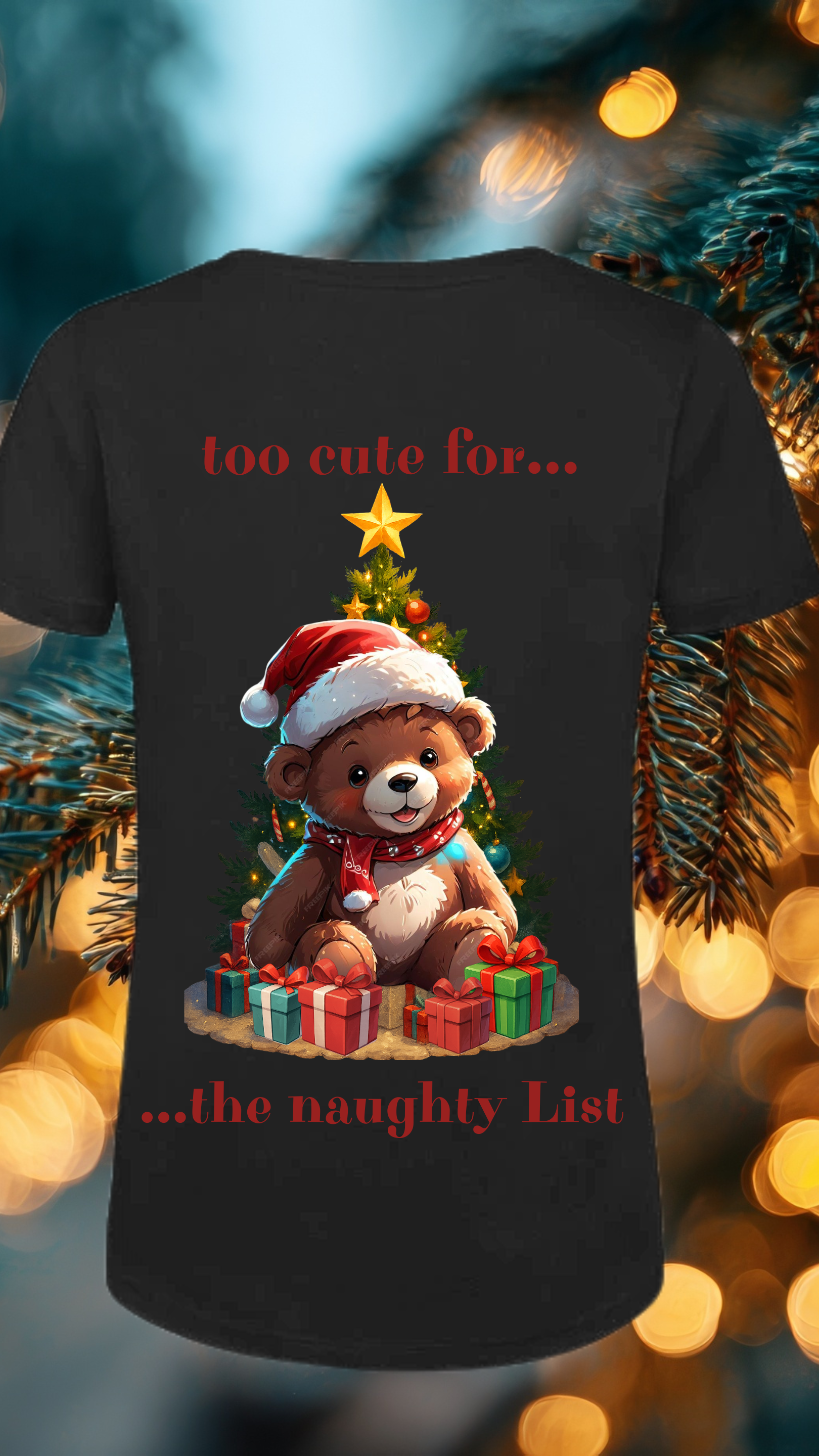 Art Worx Industrie TOO CUTE FOR NAUGHTY LIST – Damen T-Shirt