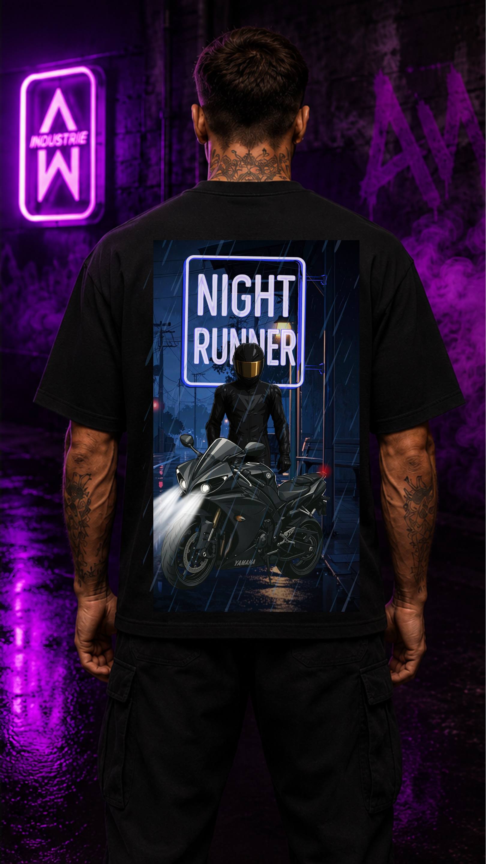 Art Worx Industrie NIGHT RUNNER – Heavy Cotton T-Shirt (Herren)