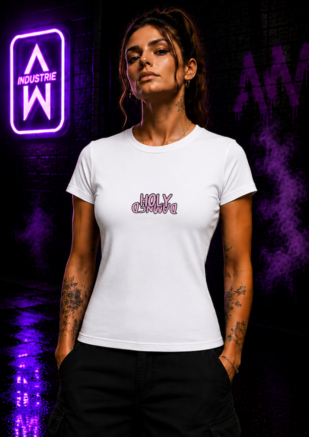 Art Worx Industrie HOLY DAMNED – Heavy Cotton T-Shirt (Damen)