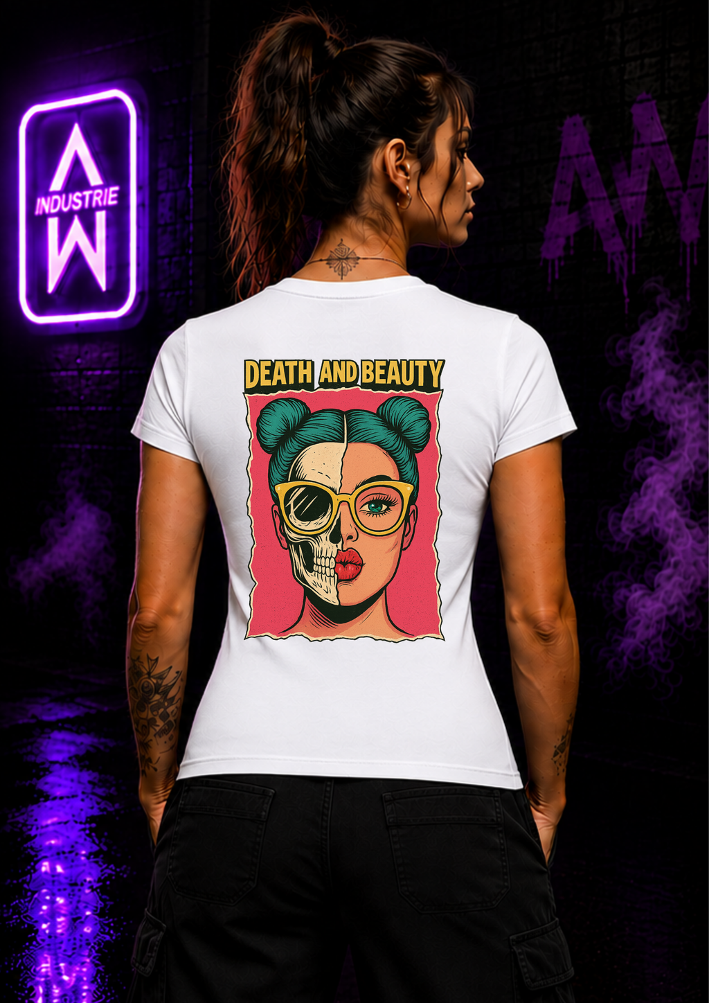 Art Worx Industrie DEATH AND BEAUTY  – Heavy Cotton T-Shirt (Damen)