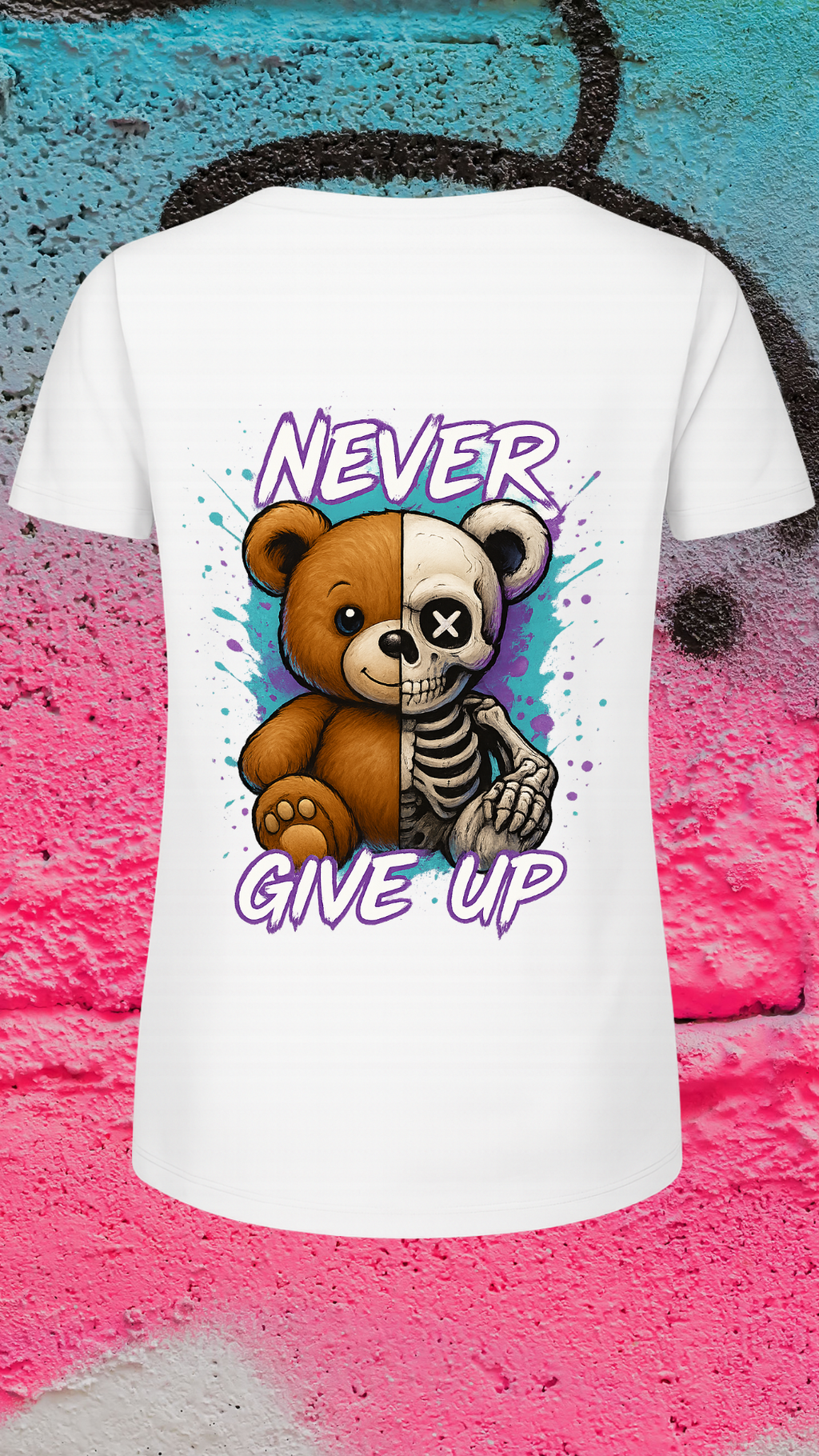 Art Worx Industrie NEVER GIVE UP – Heavy Cotton T-Shirt (Damen)