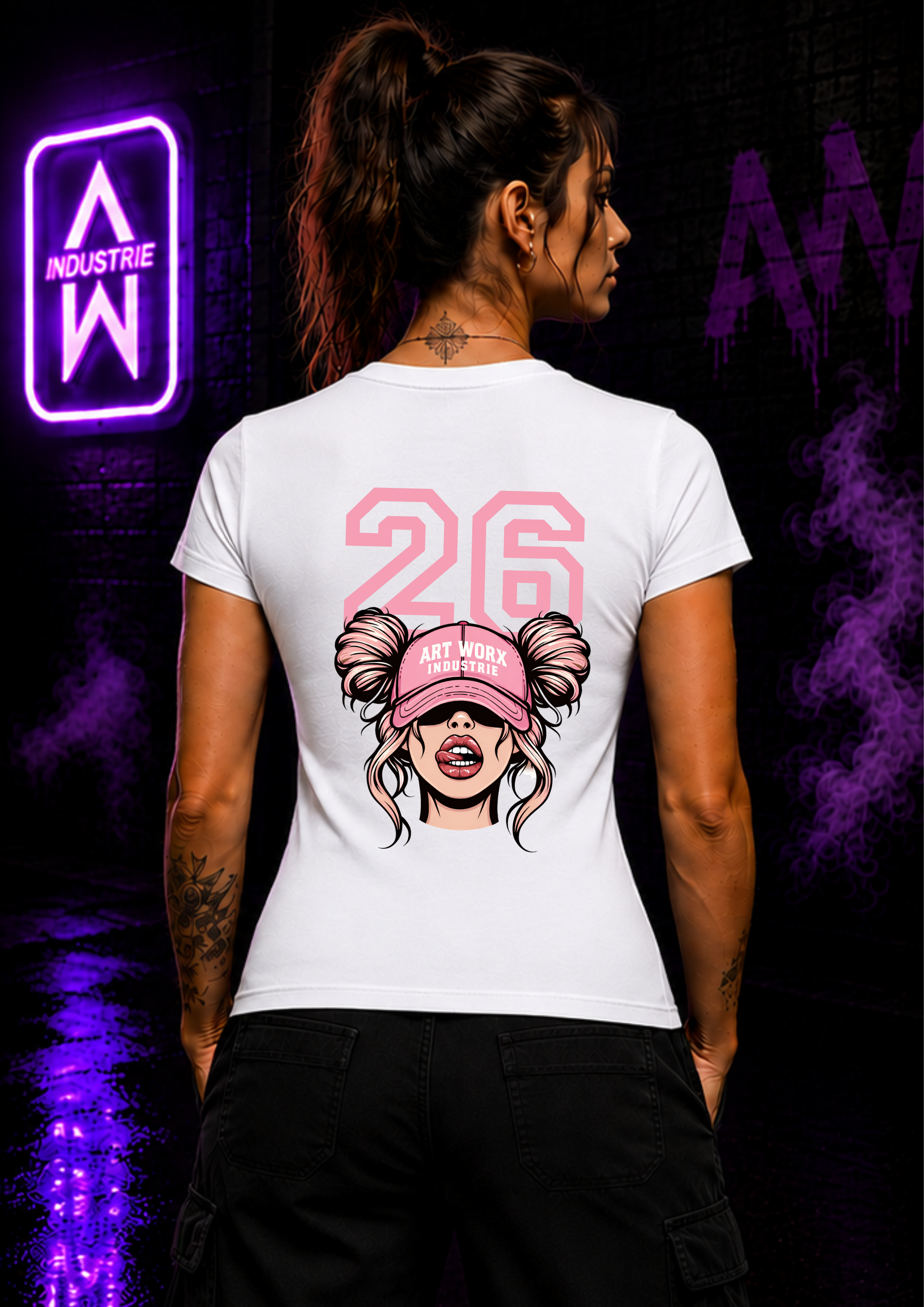 Art Worx Industrie COLLAGE GIRL 26 – Heavy Cotton T-Shirt (Damen)