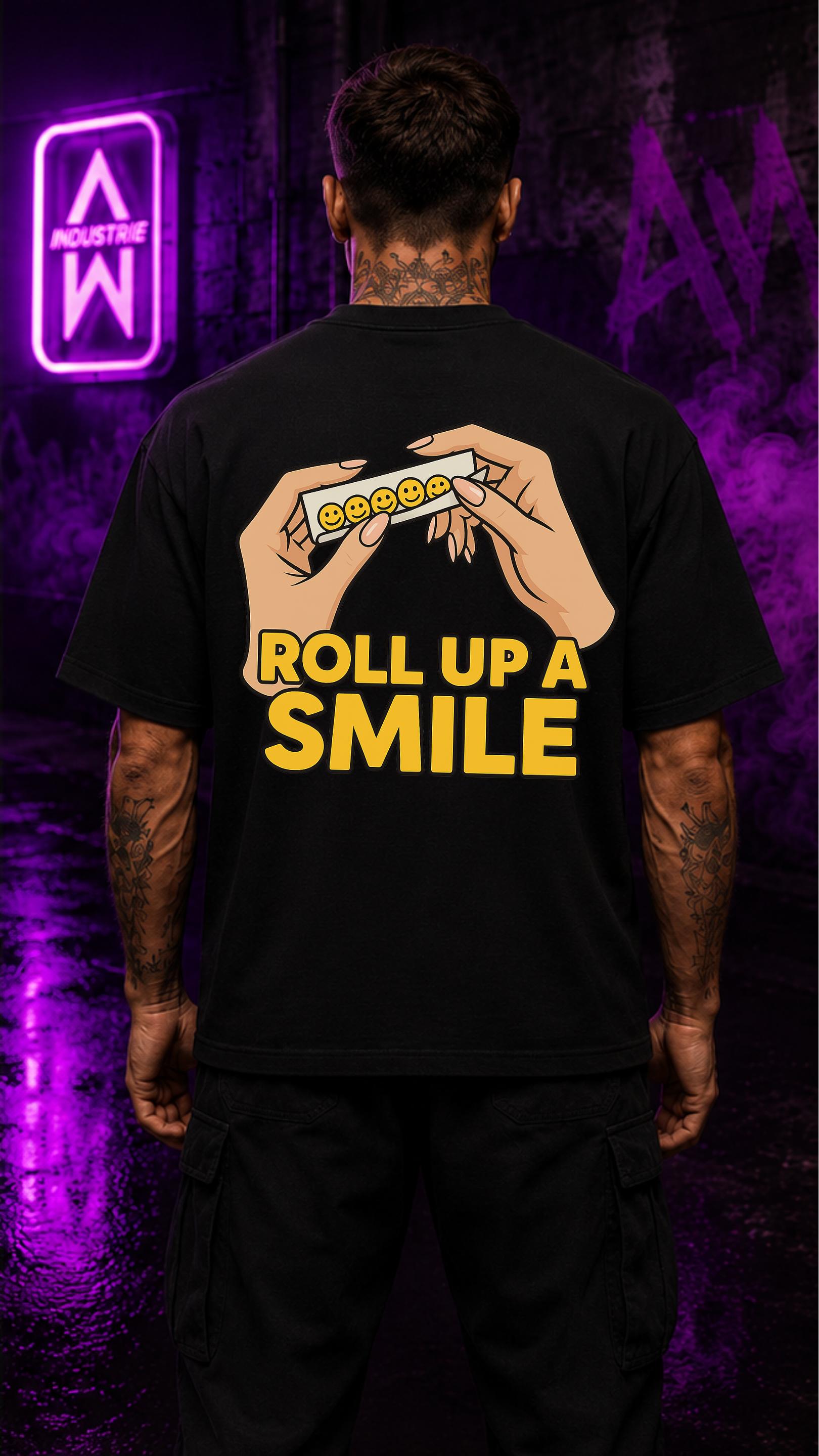 Art Worx Industrie ROLL UP A SMILE – Heavy Cotton T-Shirt (Herren)