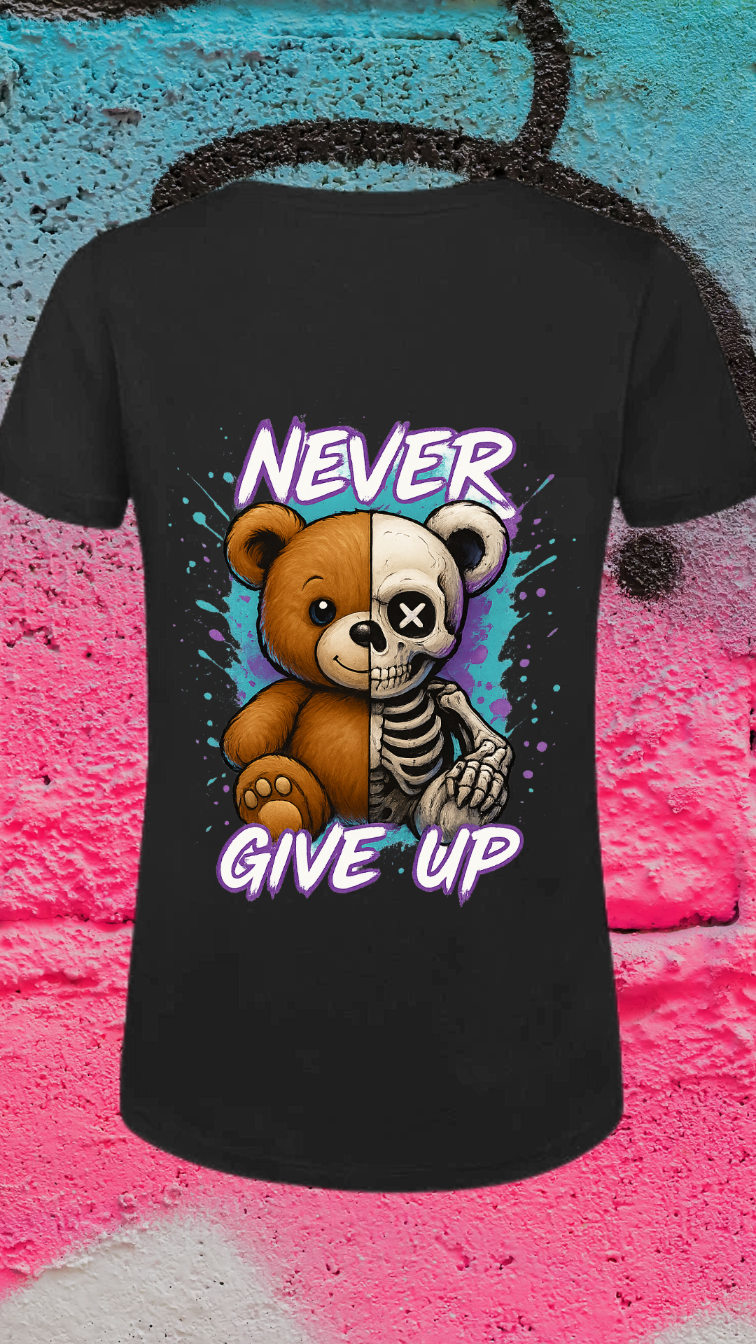 Art Worx Industrie NEVER GIVE UP – Heavy Cotton T-Shirt (Damen)