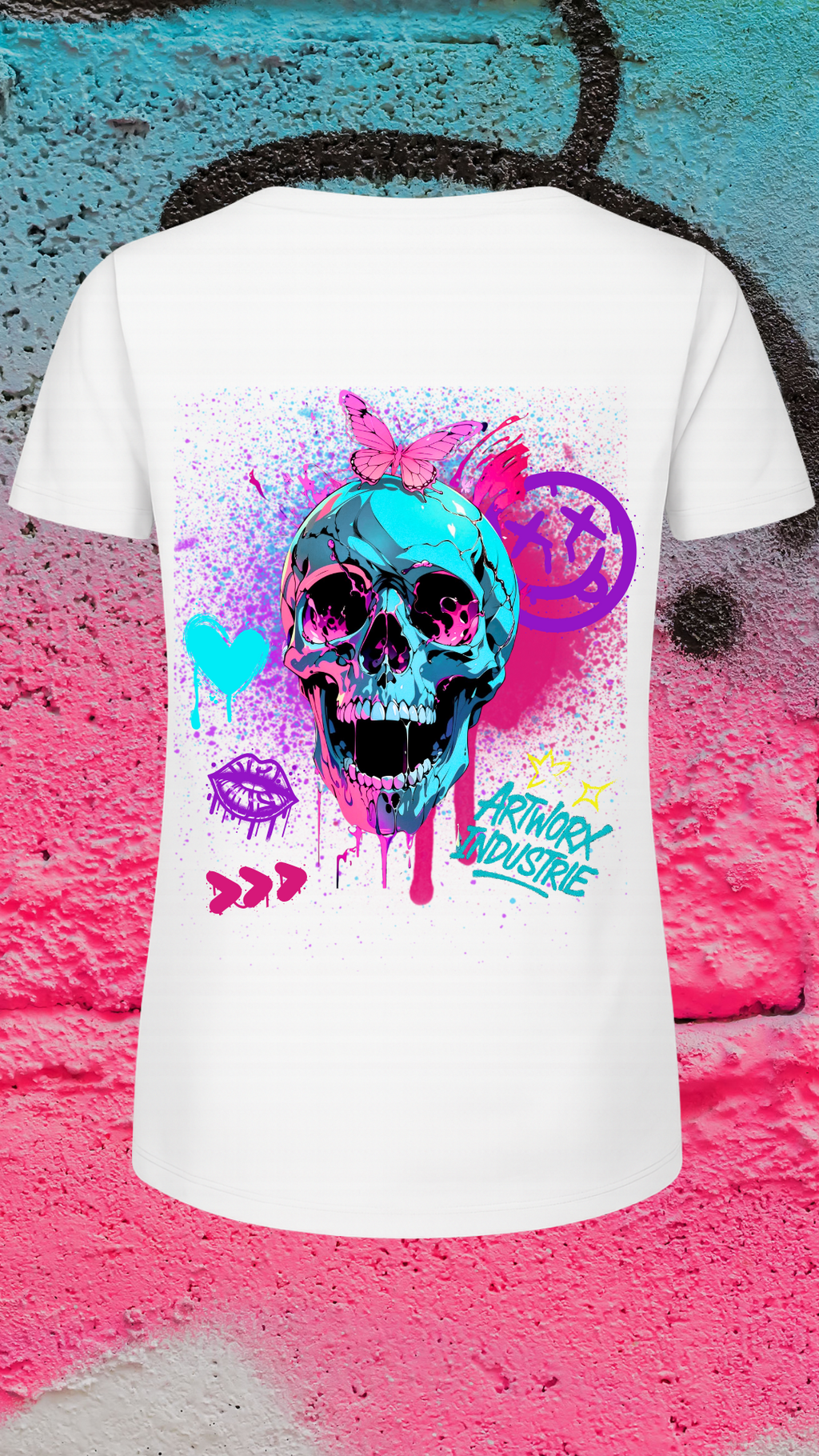 Art Worx Industrie NEON SKULL – Heavy Cotton T-Shirt (Damen)