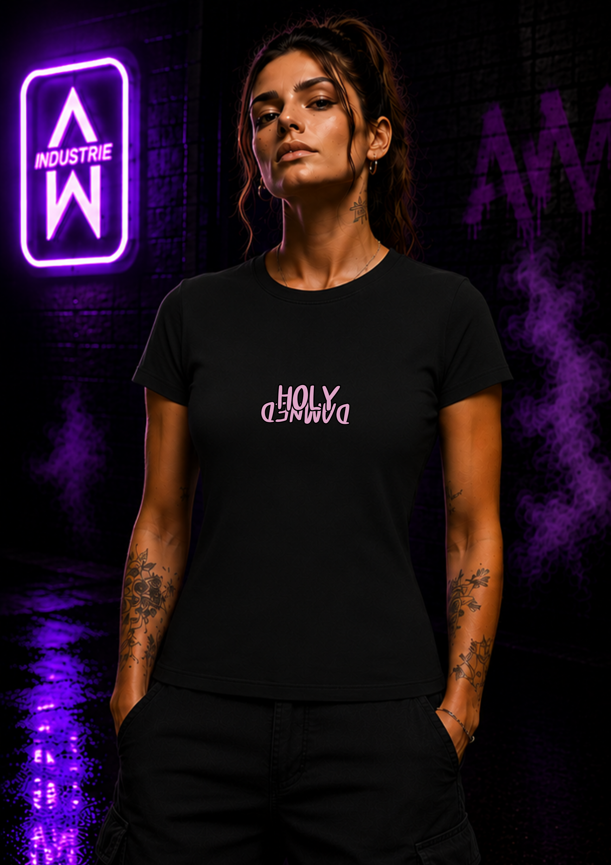 Art Worx Industrie HOLY DAMNED – Heavy Cotton T-Shirt (Damen)