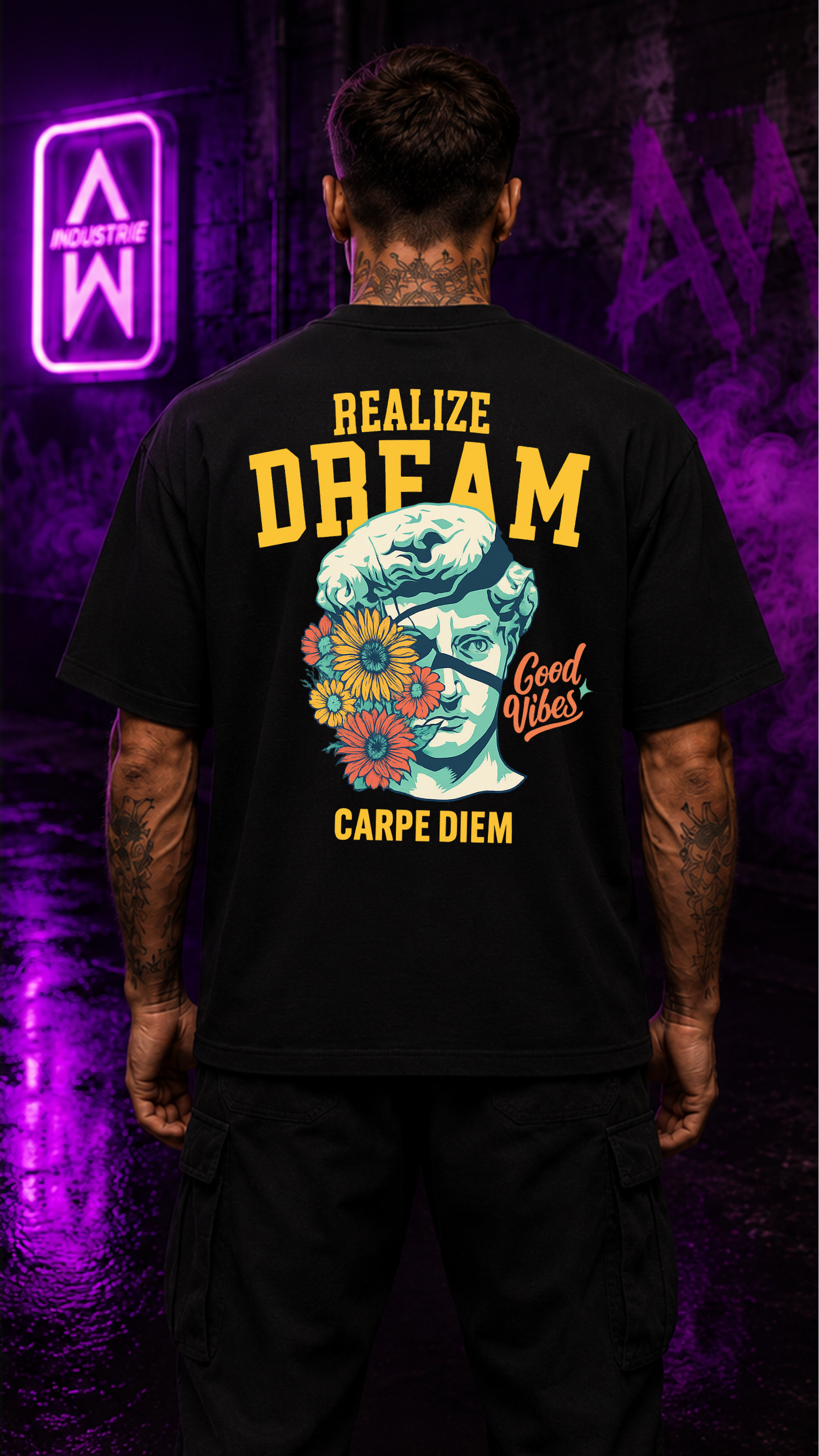 Art Worx Industrie REALIZE DREAM – Heavy Cotton T-Shirt (Herren)