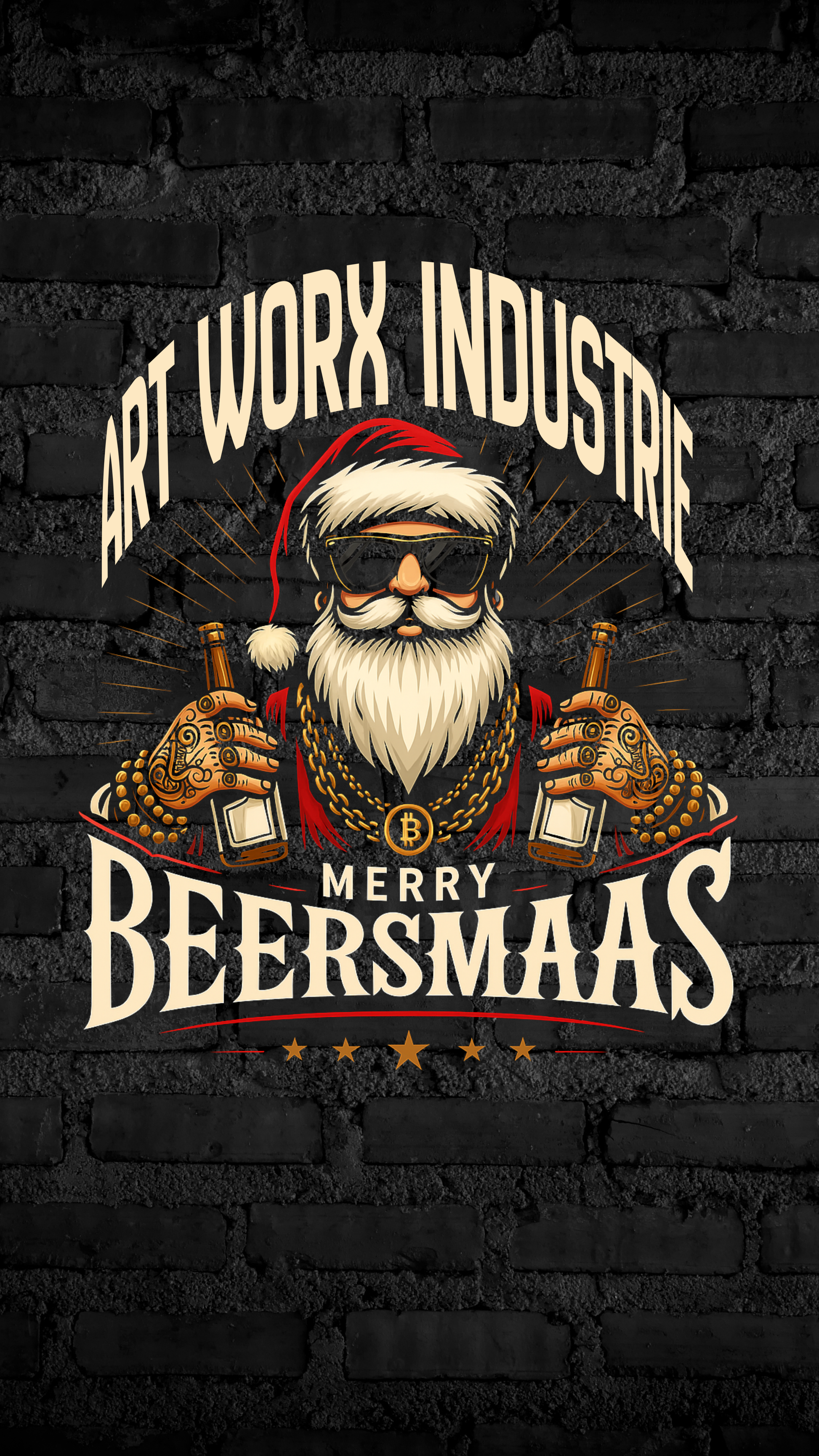 Art Worx Industrie BEERSMAAS SANTA – Heavy Cotton T-Shirt (Herren)
