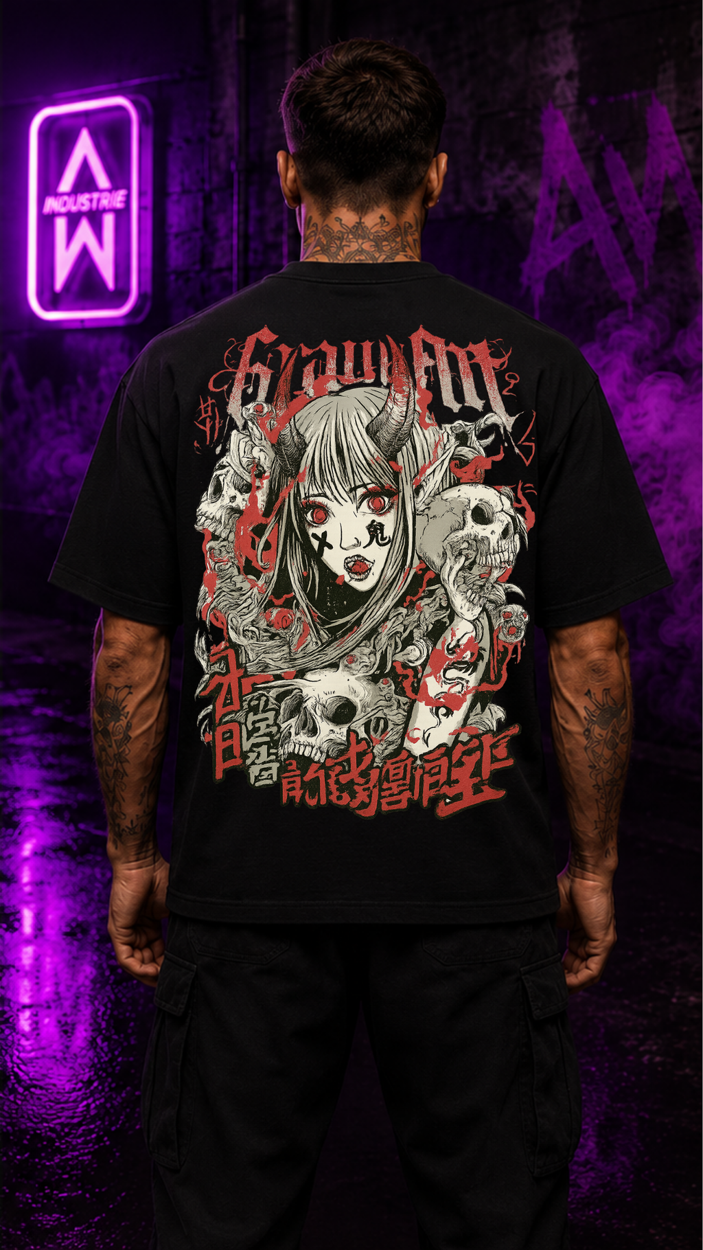 Art Worx Industrie DEMON GIRL – Heavy Cotton T-Shirt (Herren)