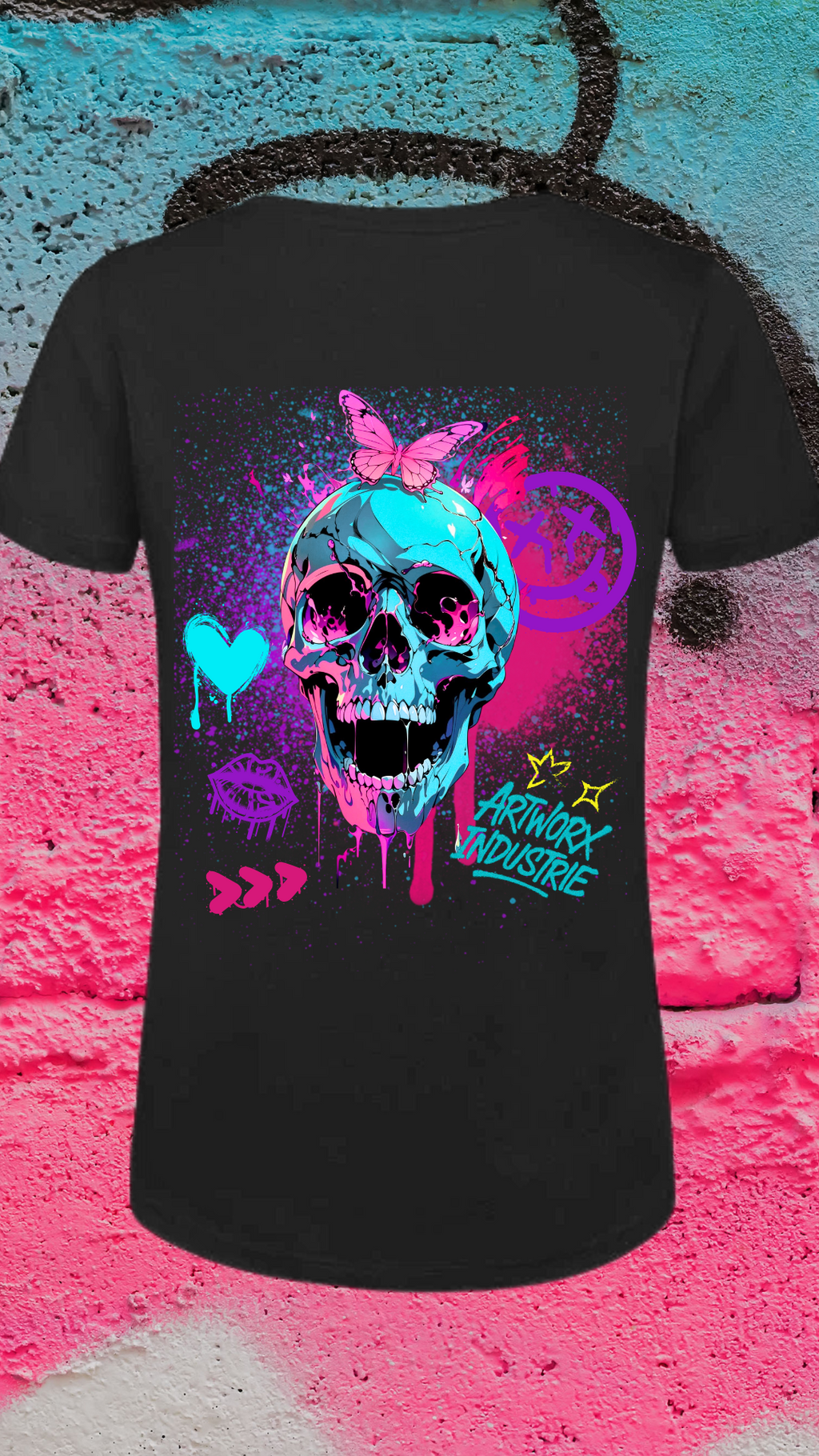 Art Worx Industrie NEON SKULL – Heavy Cotton T-Shirt (Damen)