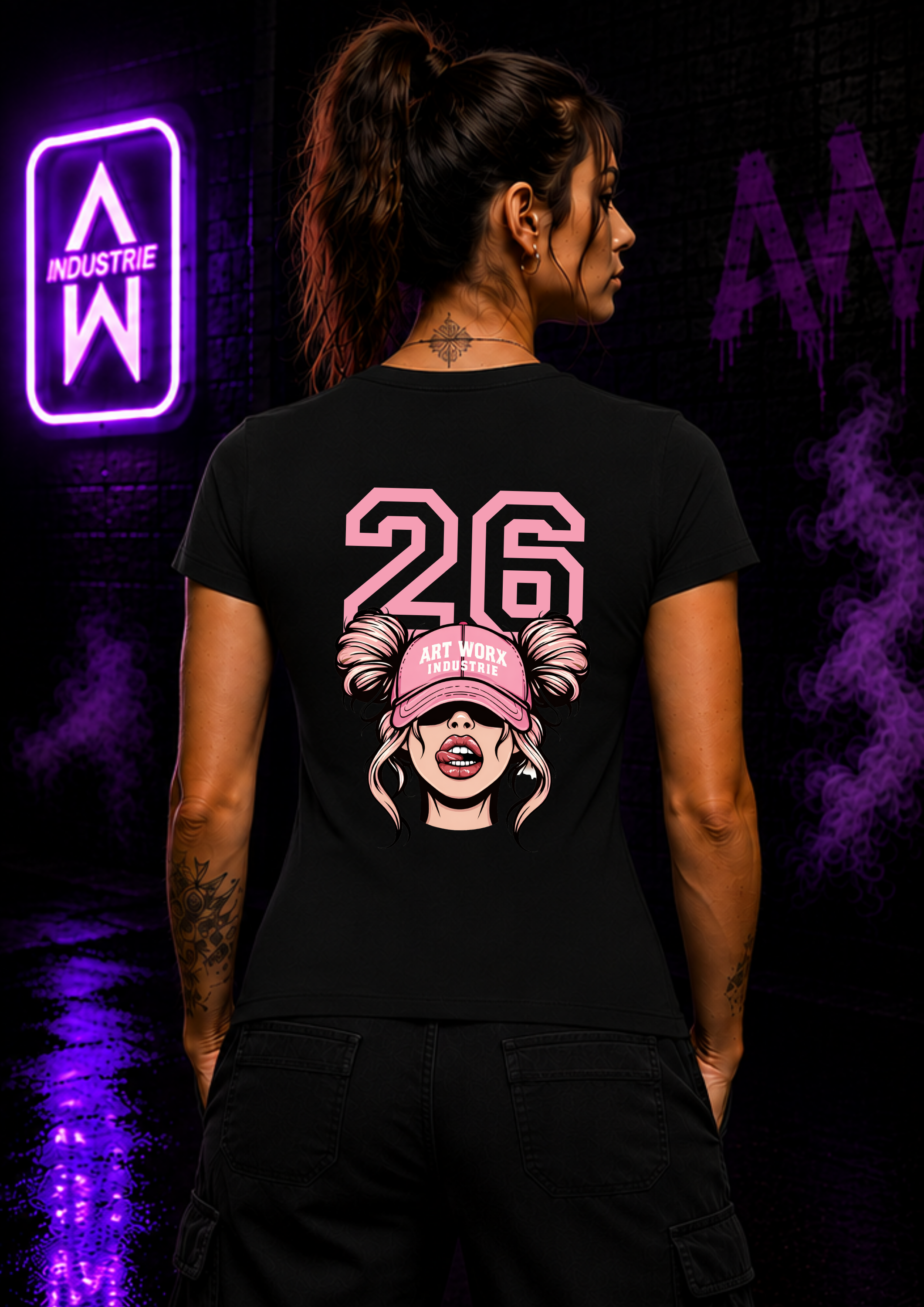 Art Worx Industrie COLLAGE GIRL 26 – Heavy Cotton T-Shirt (Damen)