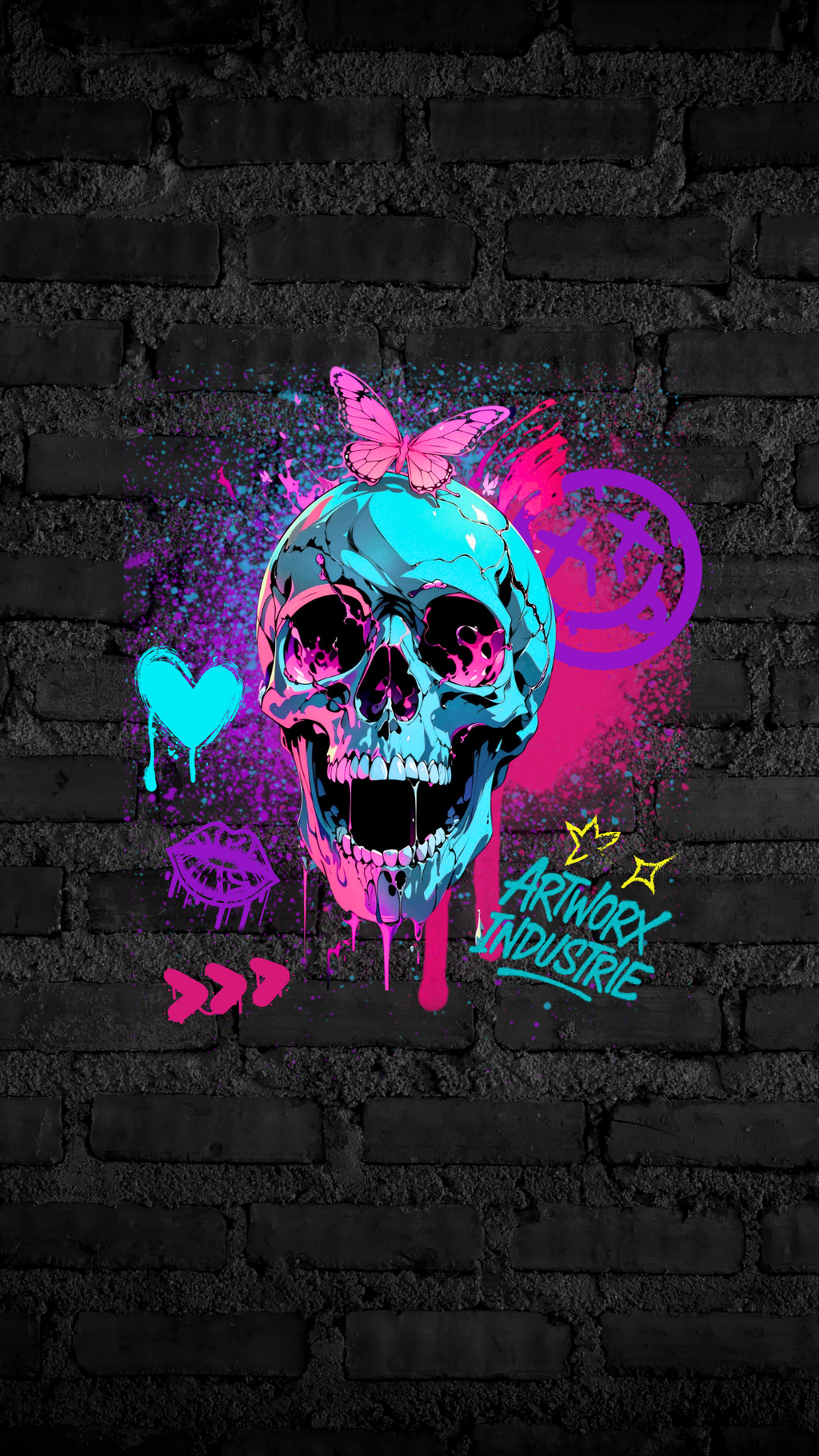 Art Worx Industrie NEON SKULL – Heavy Cotton T-Shirt (Damen)