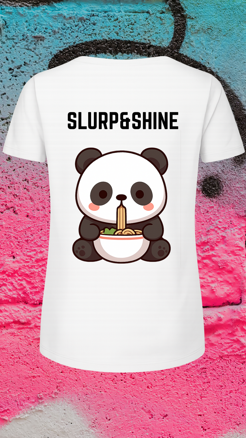 Art Worx Industrie SLURP & SHINE PANDA – Heavy Cotton T-Shirt (Damen)