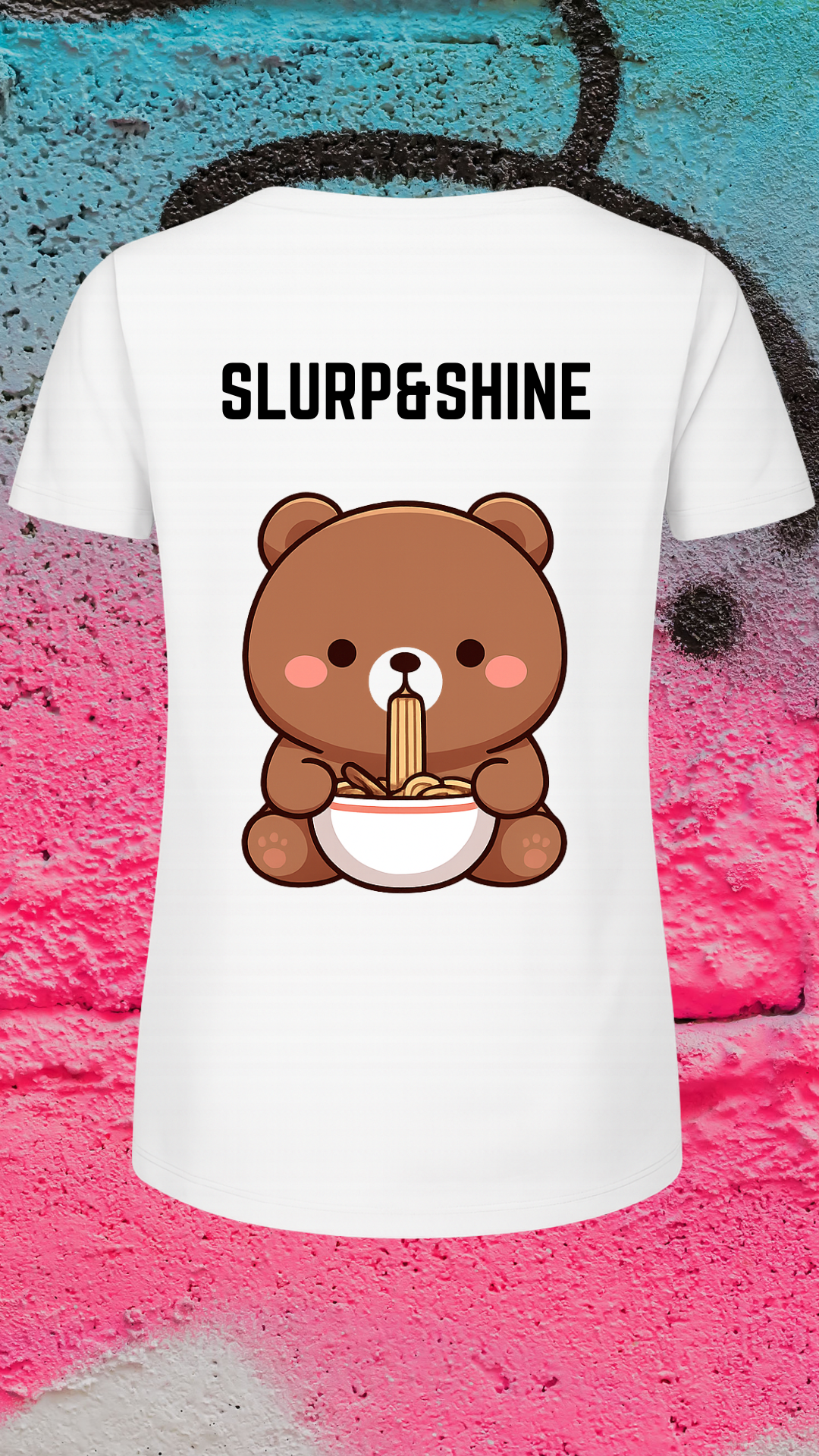 Art Worx Industrie SLURP & SHINE BEAR – Heavy Cotton T-Shirt (Damen)