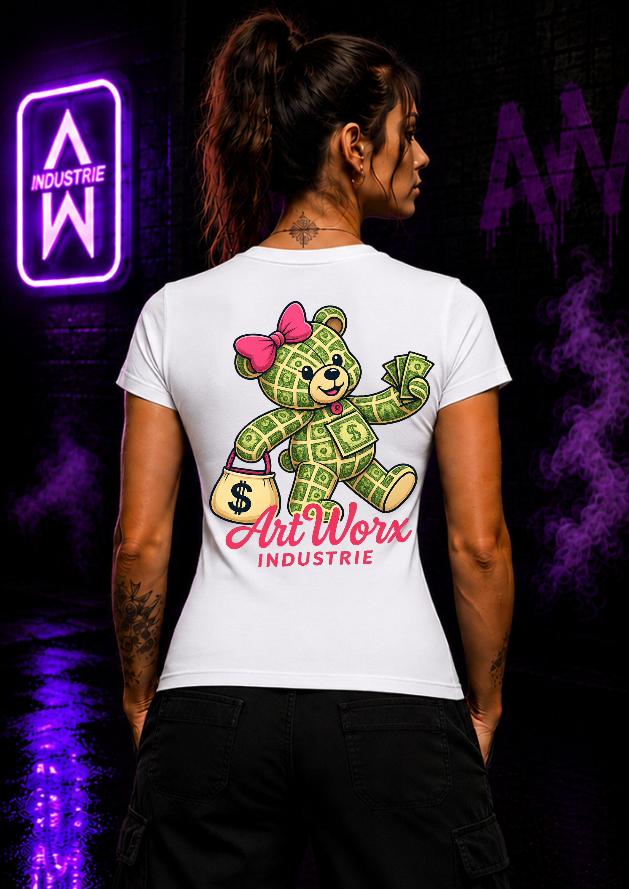 Art Worx Industrie MONEY BEAR – Heavy Cotton T-Shirt (Damen)