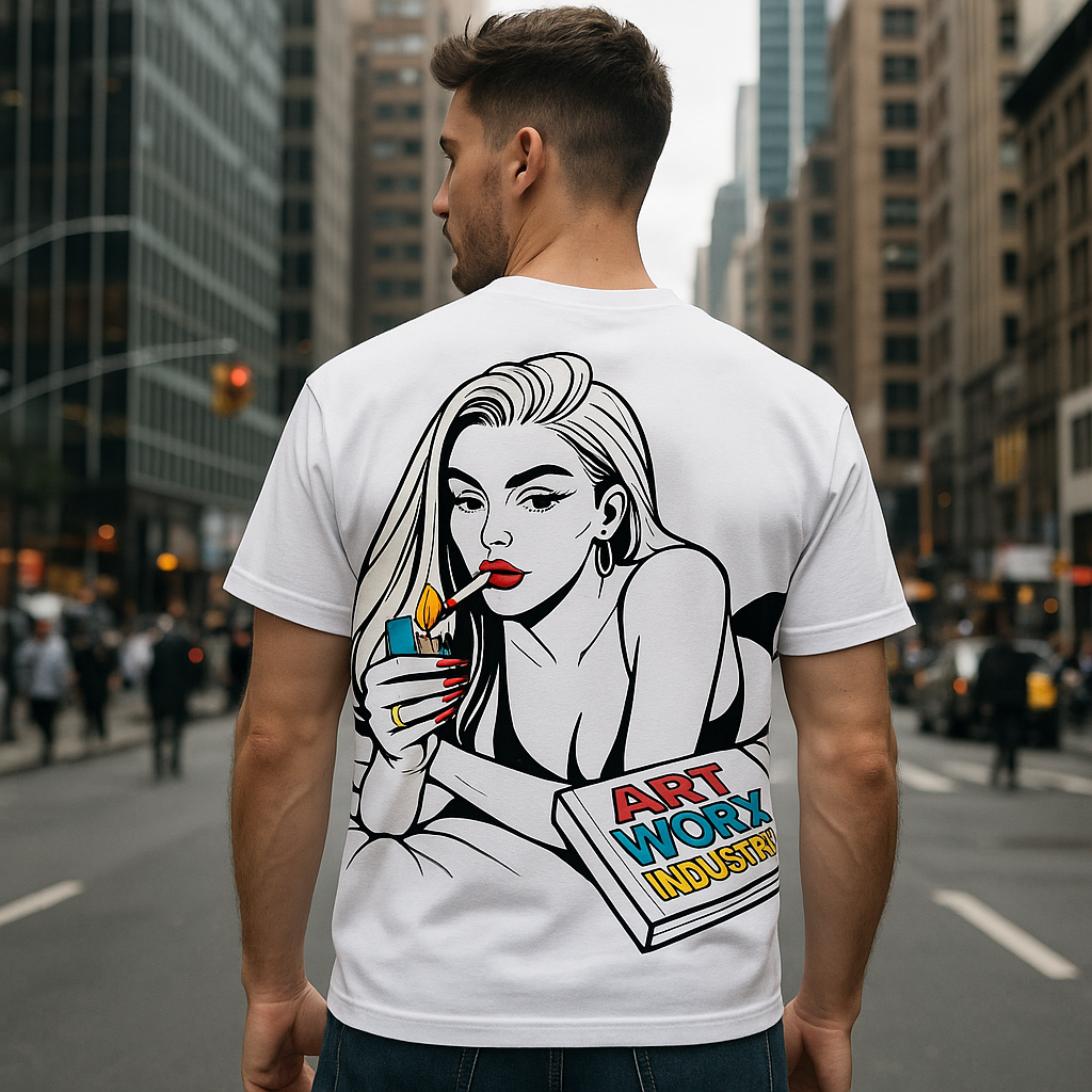 Art Worx Industrie POP ART GIRL – Heavy Cotton T-Shirt (Herren)