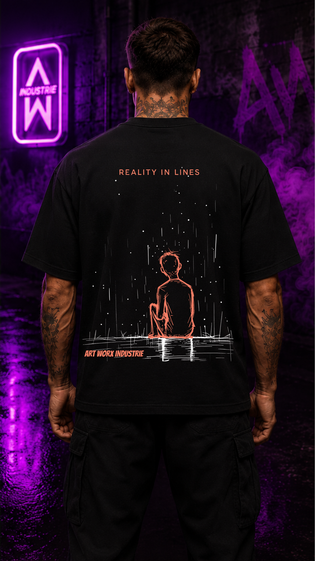 Art Worx Industrie REALITY IN LINES – Heavy Cotton T-Shirt (Herren)
