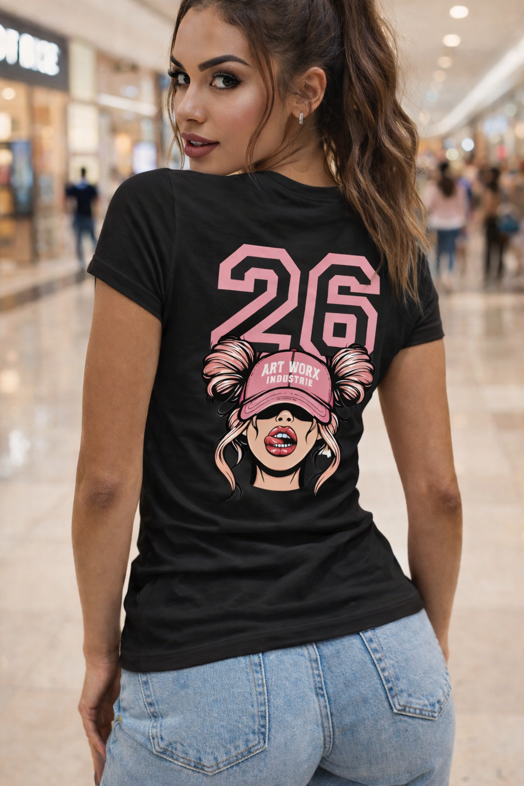 Art Worx Industrie COLLAGE GIRL 26 – Heavy Cotton T-Shirt (Damen)