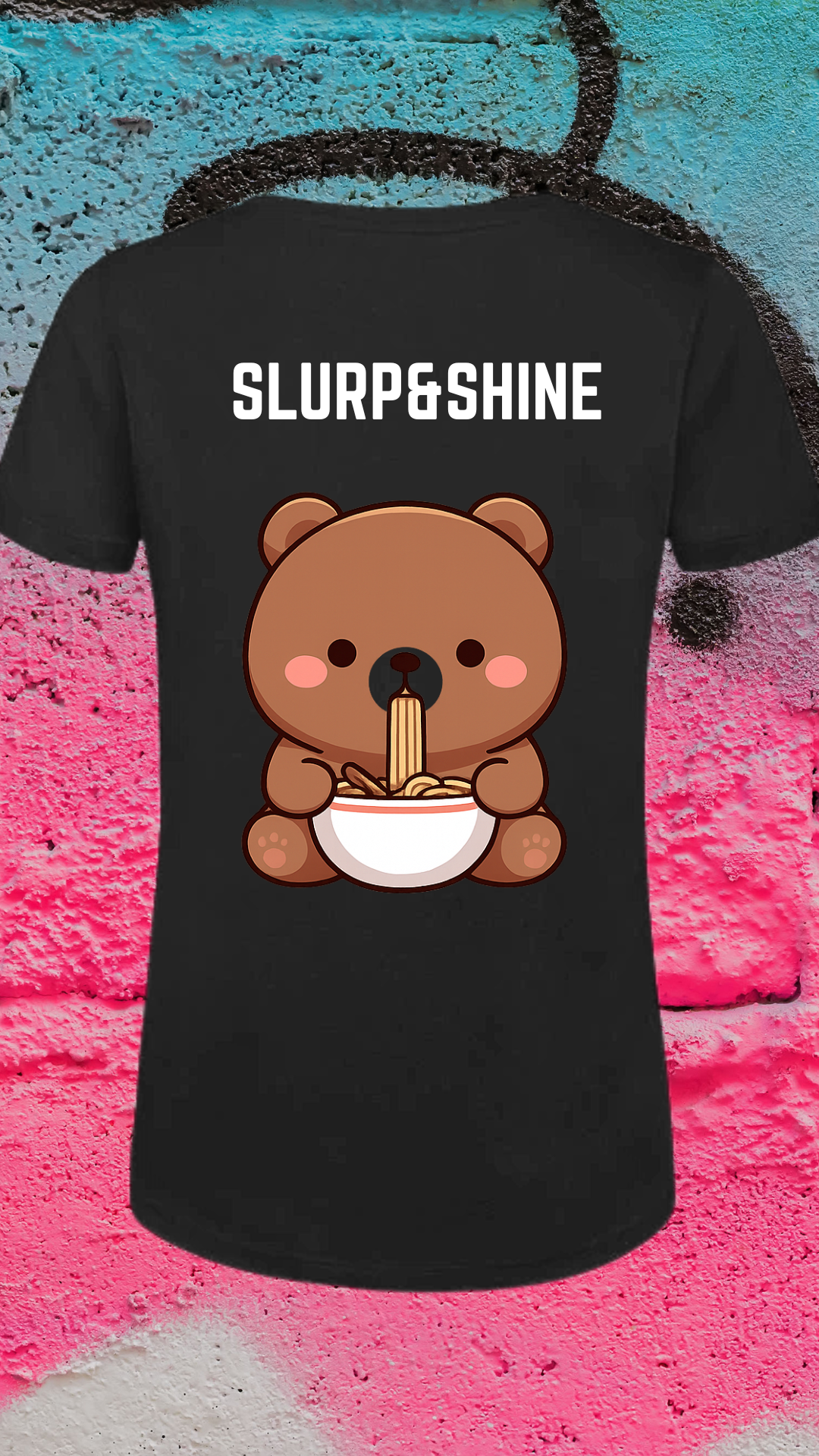 Art Worx Industrie SLURP & SHINE BEAR – Heavy Cotton T-Shirt (Damen)