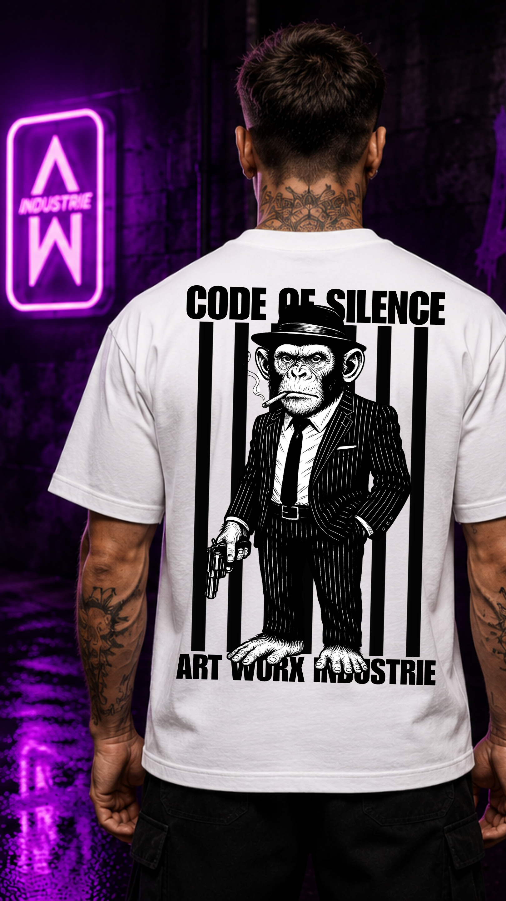Art Worx Industrie CODE OF SILINCE – Heavy Cotton T-Shirt (Herren)