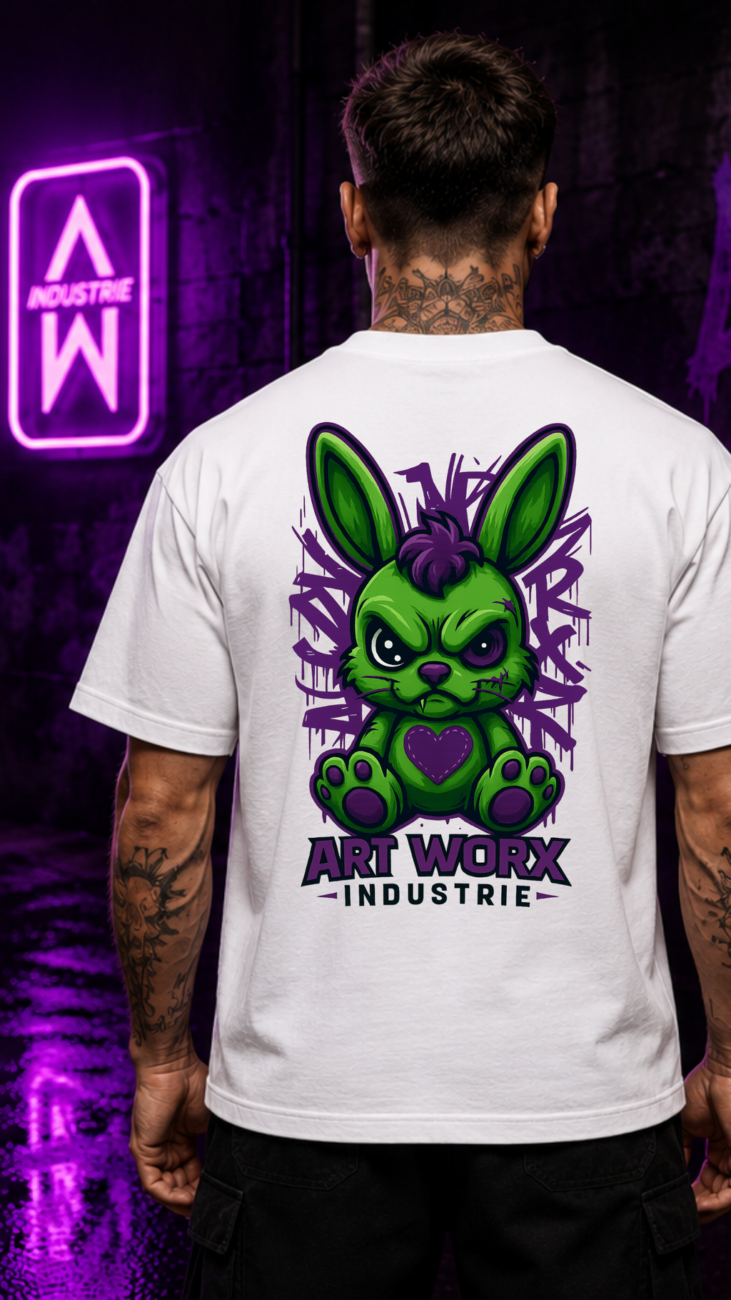 Art Worx Industrie GRAFFITI BUNNY – Heavy Cotton T-Shirt (Herren)